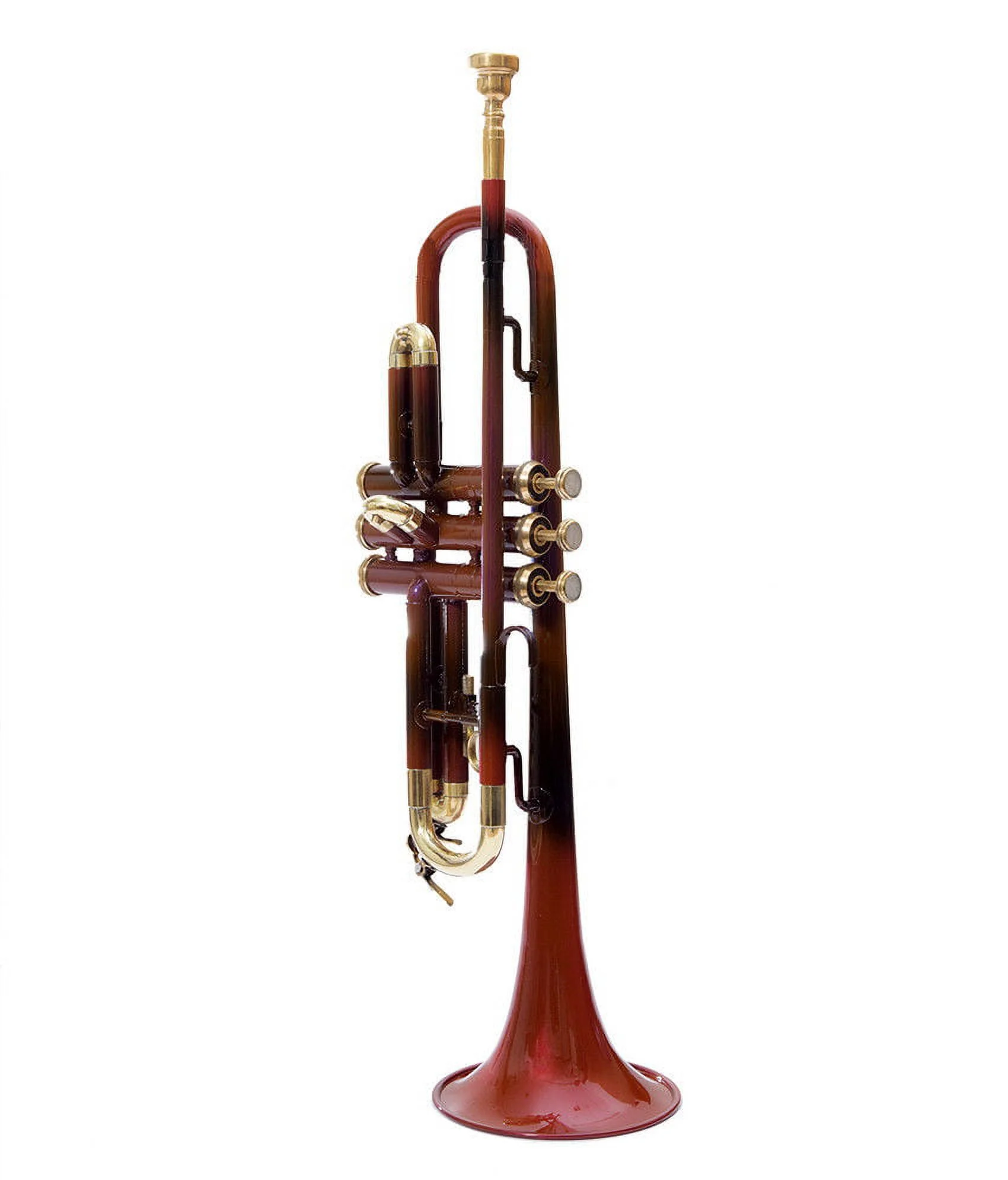 Trumpet Red Black And Brass Finish Bb Pitch With Hard Case Bag And Mouthpiece