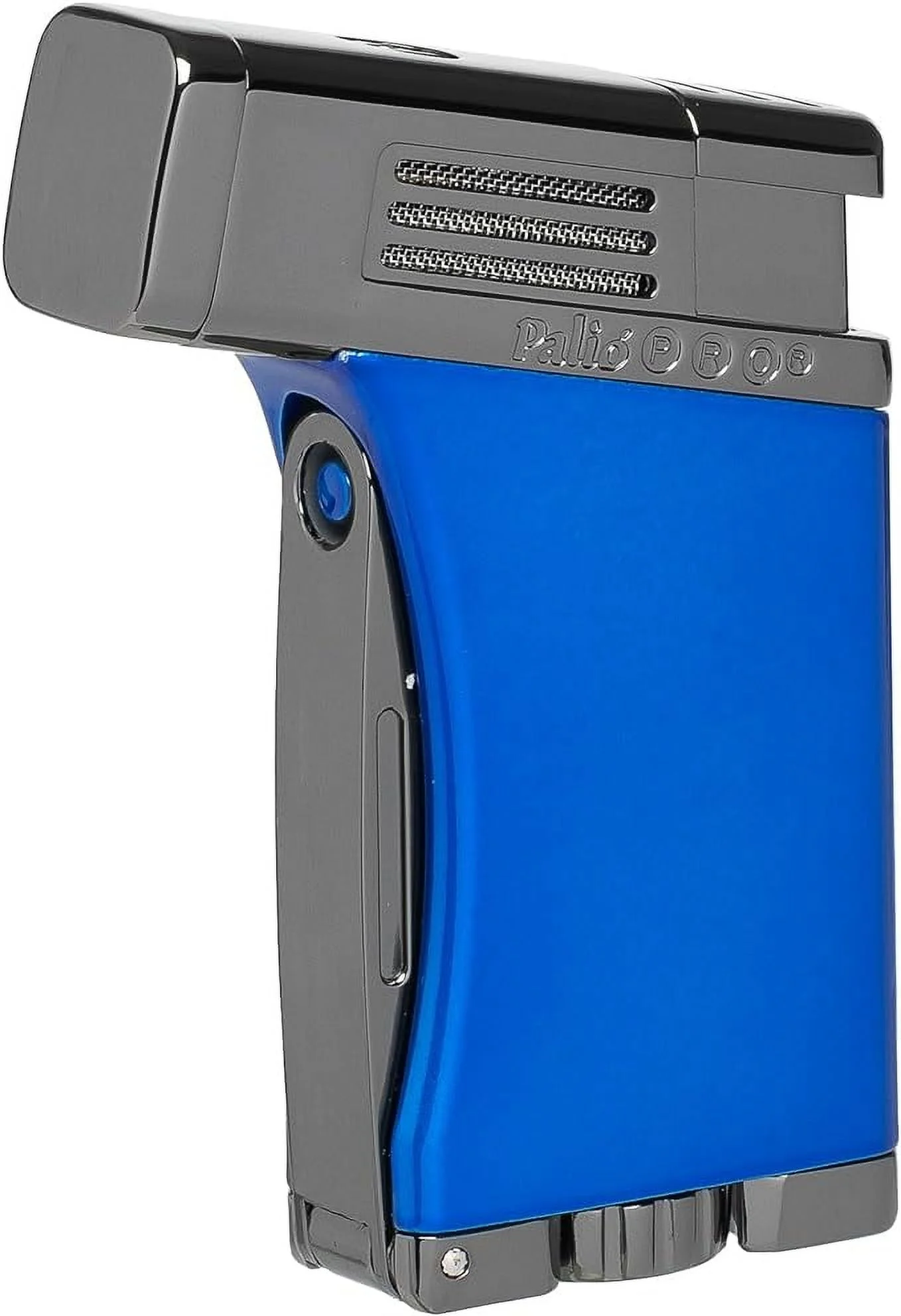 PALIO® Pro Line, Scorpius Jet Torch Cigar, Angled, Single-Jet Torch Lighter with a Fold -Out 7.5mm Punch Cutter, Blue
