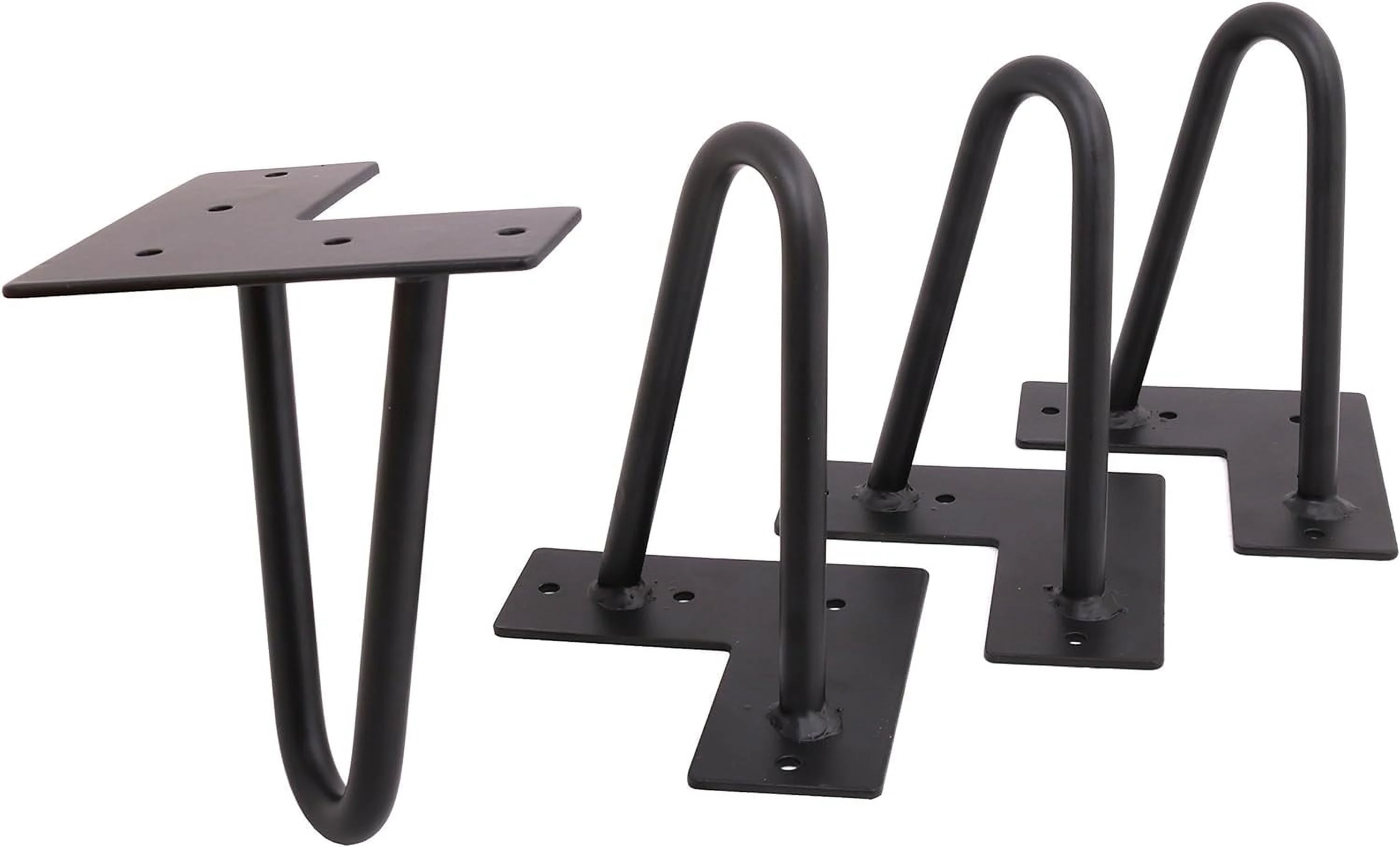 Hairpin Legs (Matte Black) DIY Industrial Strength Century Modern Table Legs, Set Of 4 (8'')