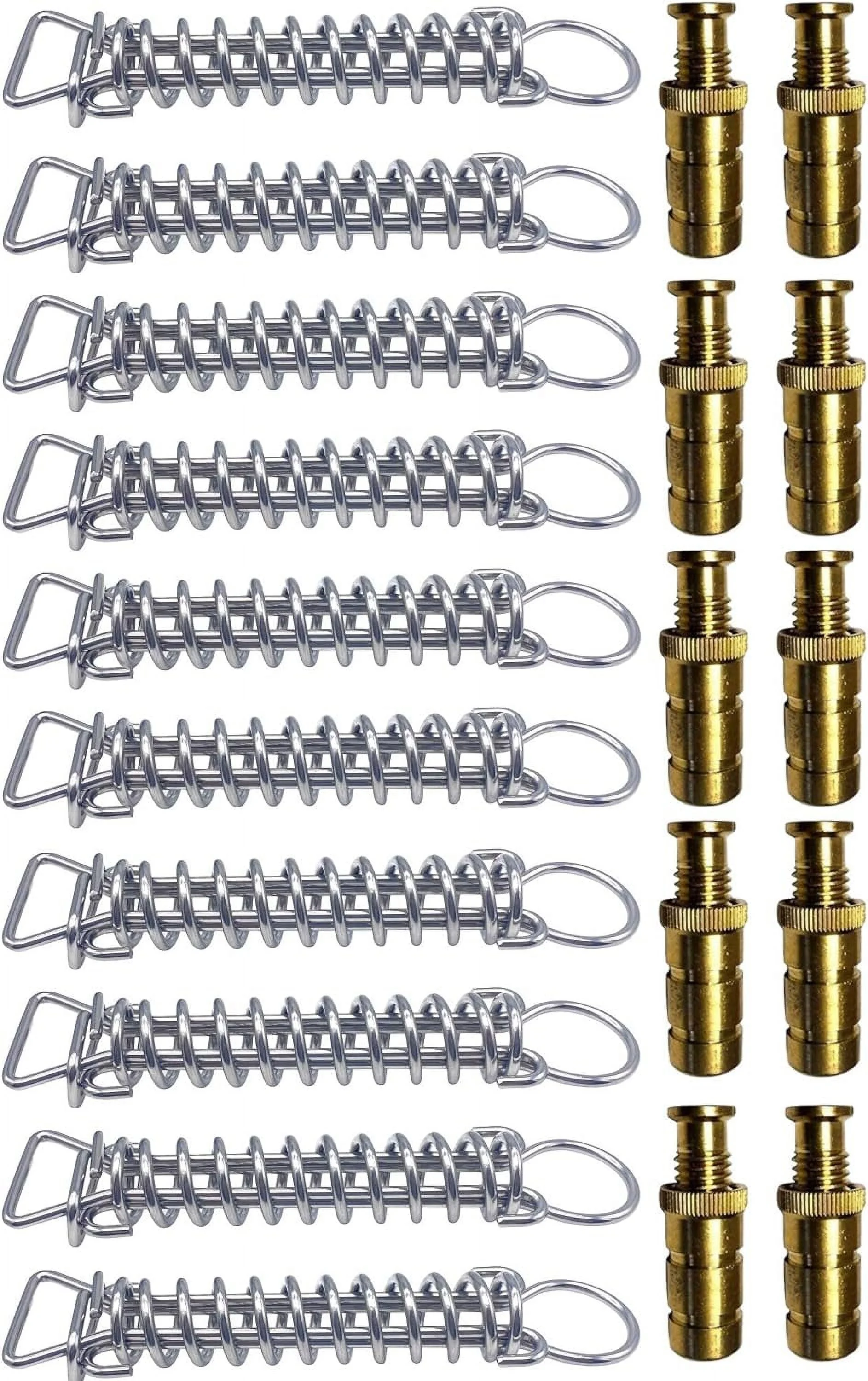 Pool Safety Cover Brass Anchors And Stainless Steel - 10 Pack - Universal Fit