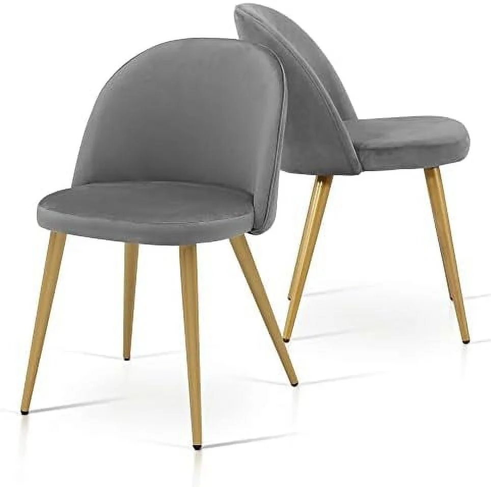 TJUNBOLIFE White Sherpa Dining Chairs   Modern Armless Accent Chairs for Living Room Dining Room  Side Chairs with Gold Legs for Breakfast Nook  Upholstered Cute Vanity Chairs\u2026