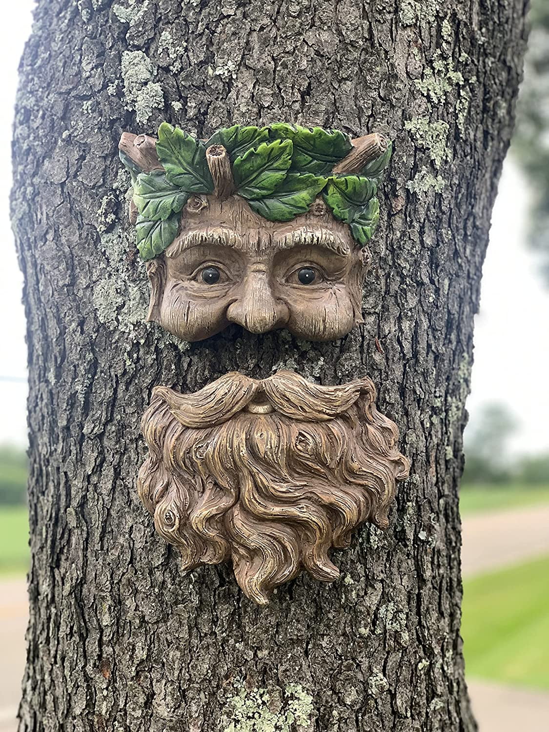 Red Carpet Studios Sculpted Resin Tree Face Planter, Leafy