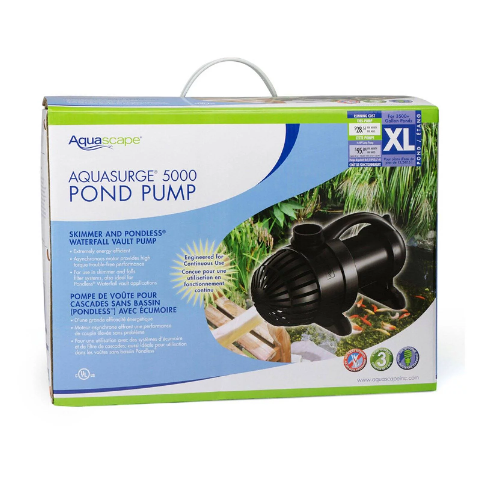 Aquascape AquaSurge Submersible Pond Skimmer and Vault Pump