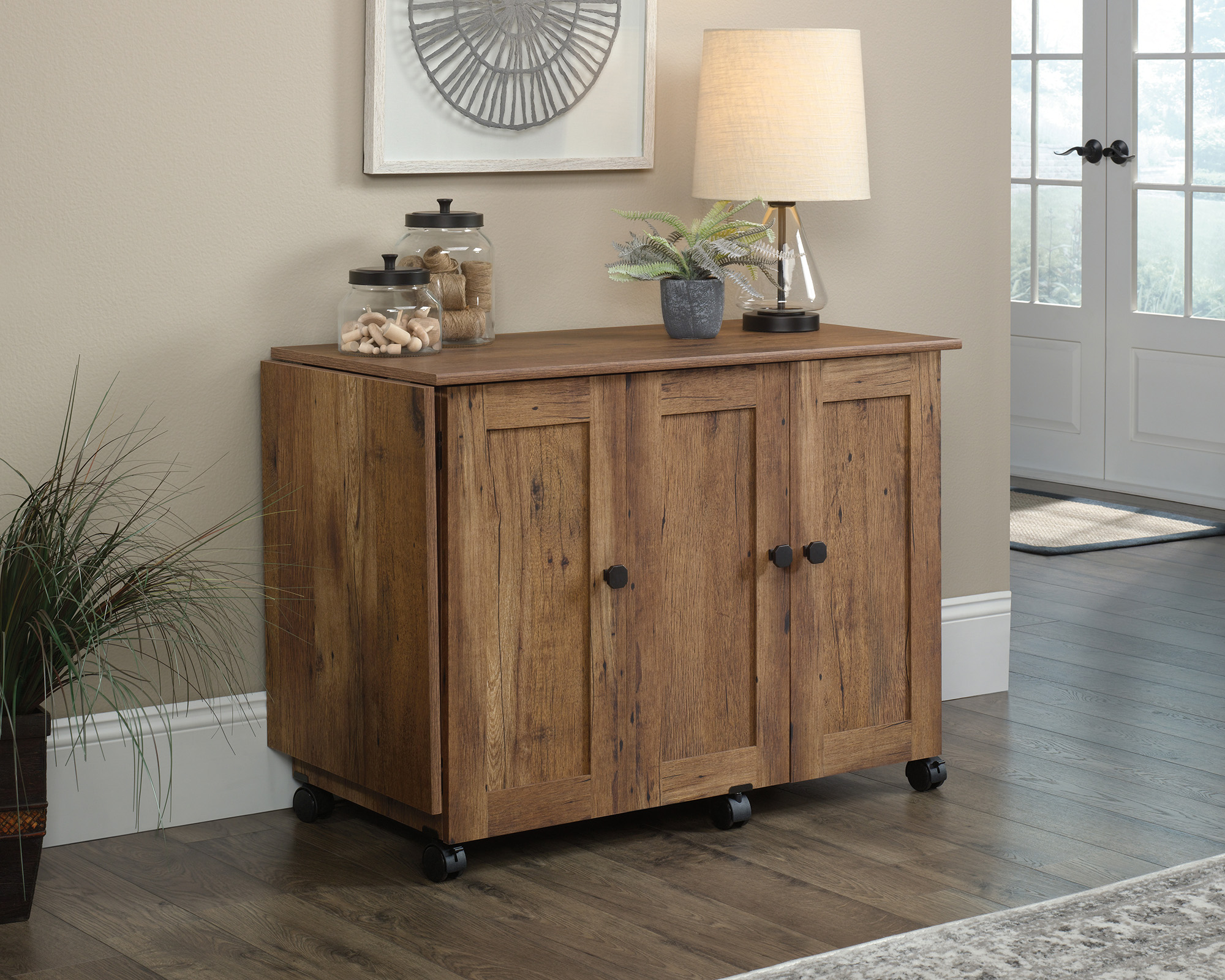 Sauder Select Sewing/Craft Cart Vintage Oak