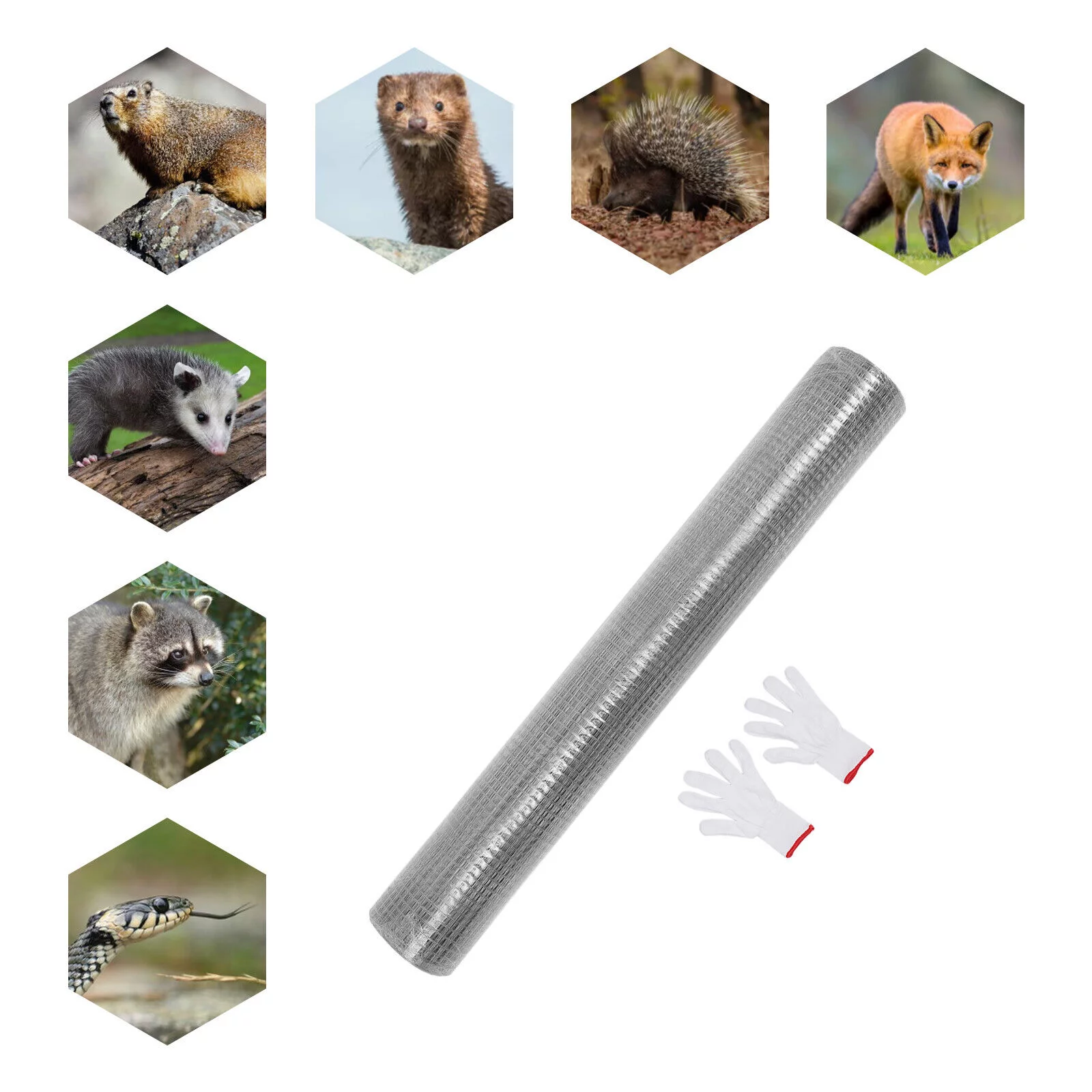 Miumaeov 36in x 100ft Hardware Cloth Chicken Wire Fence Mesh Roll Galvanized Welded Cage 1/4