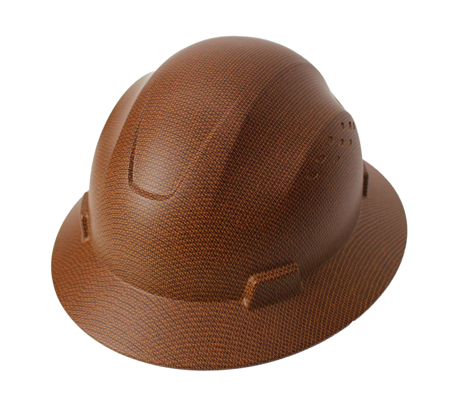 RK Safety RK-HP44-DESIGN, Hard Hat Brim Style with 4 Point Ratchet Suspension (1 EA, Brown)