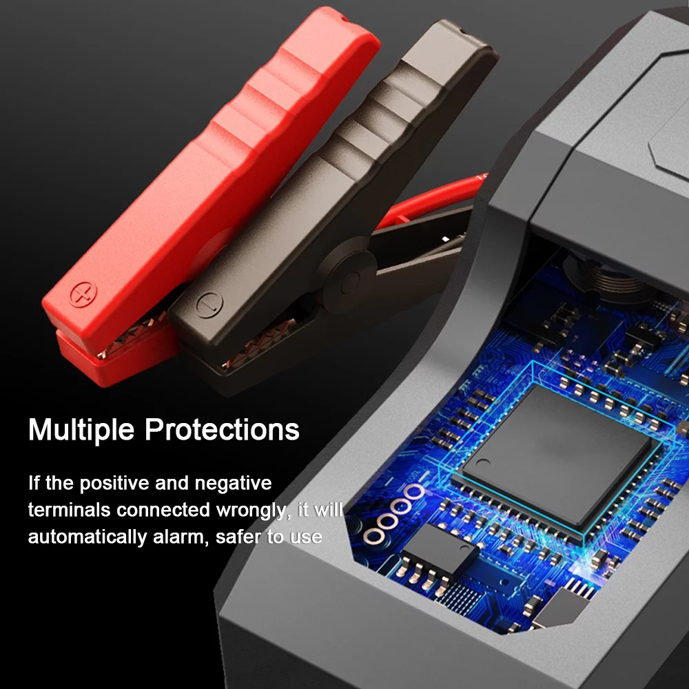 SABO 2000A Peaks 16000mAh Car Jump Starter 12.0V Automobile Battery Booster, LED Digital Display