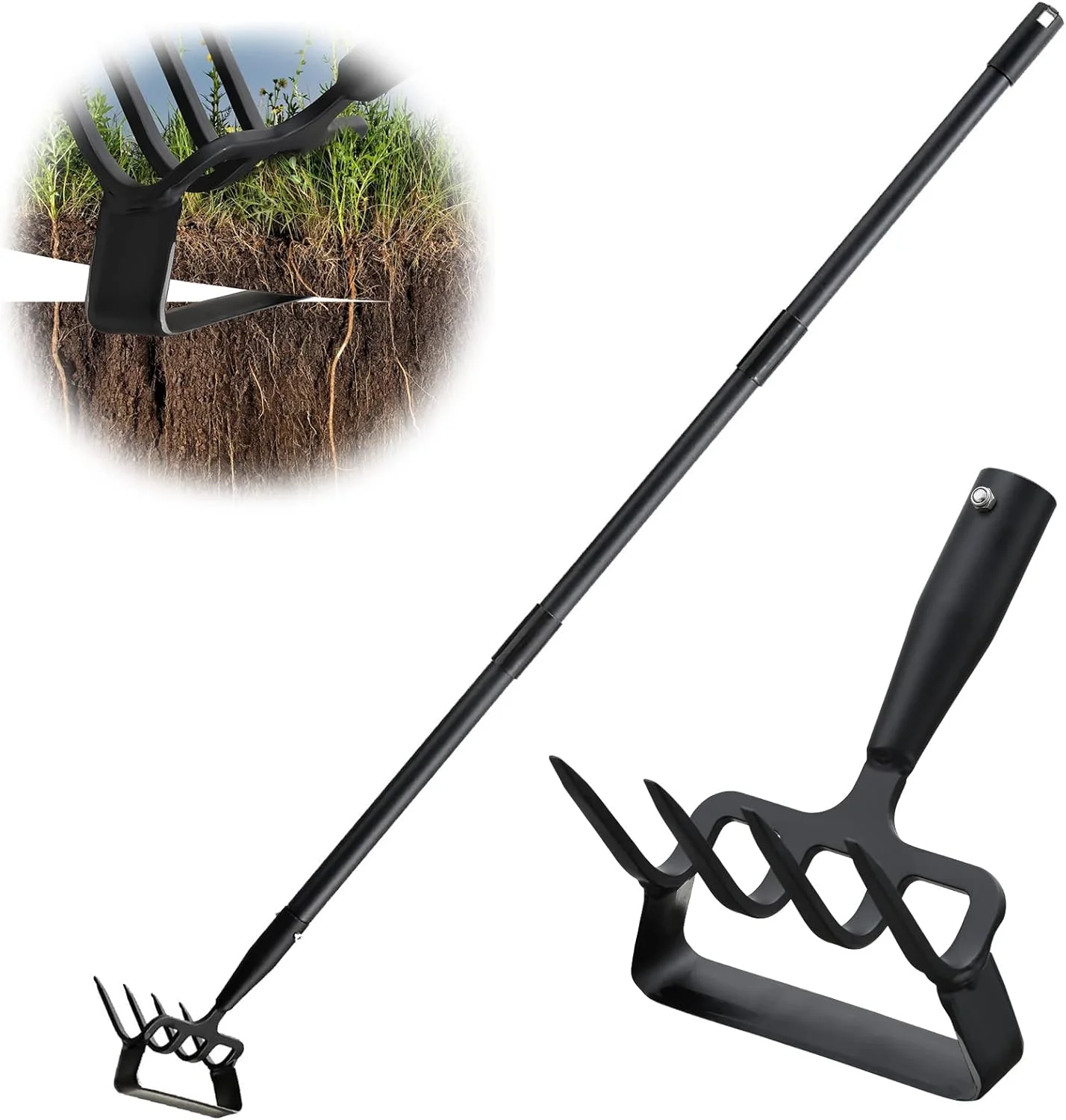 Hoe Garden Tools, Stirrup Hoe Cultivator for Weeding with 73