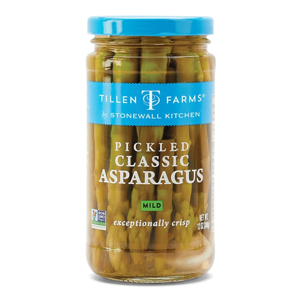 Tillen Farms by Stonewall Kitchen Mild Pickled Asparagus 12 oz Jar