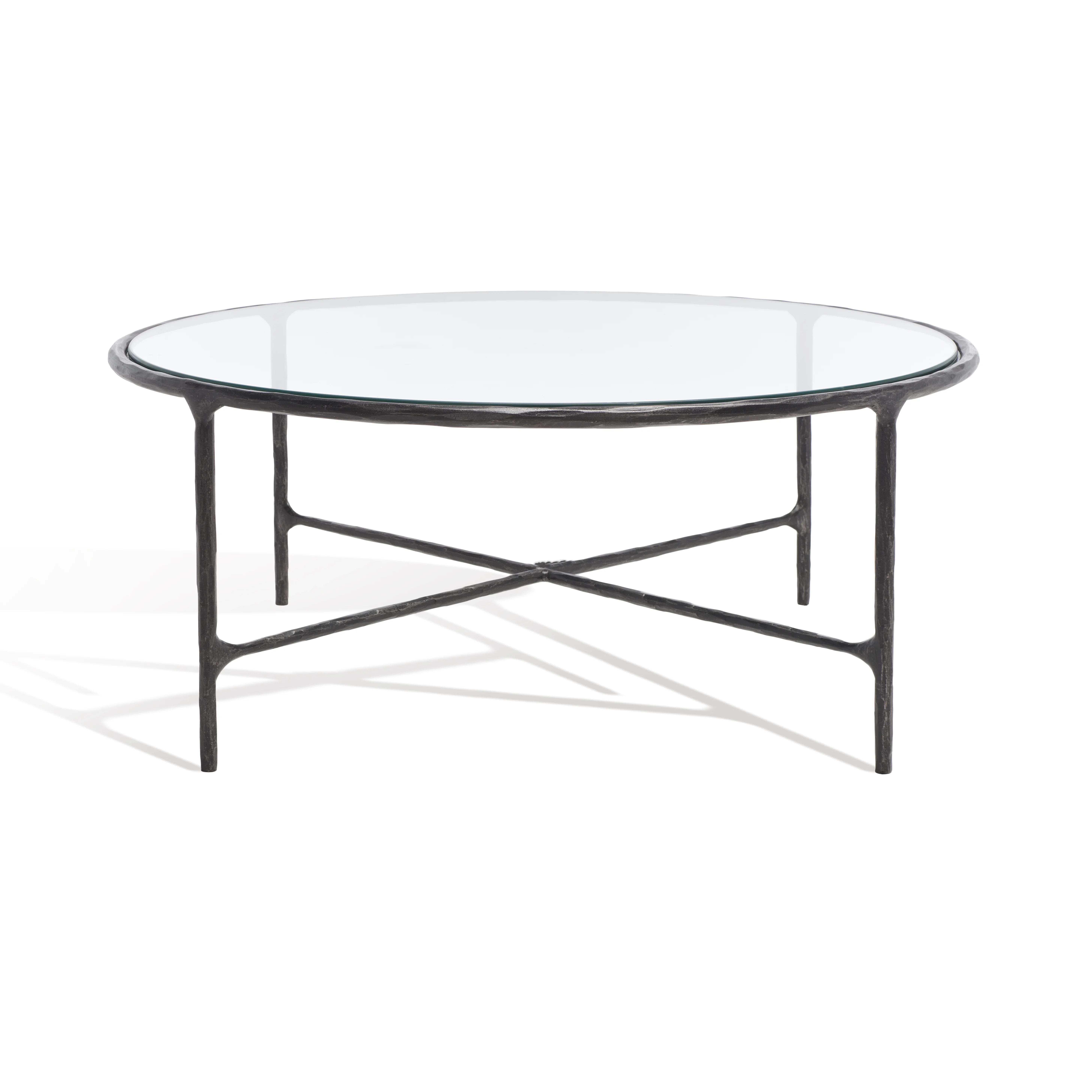 SAFAVIEH Couture Jessa Glam Round Metal Coffee Table, Black