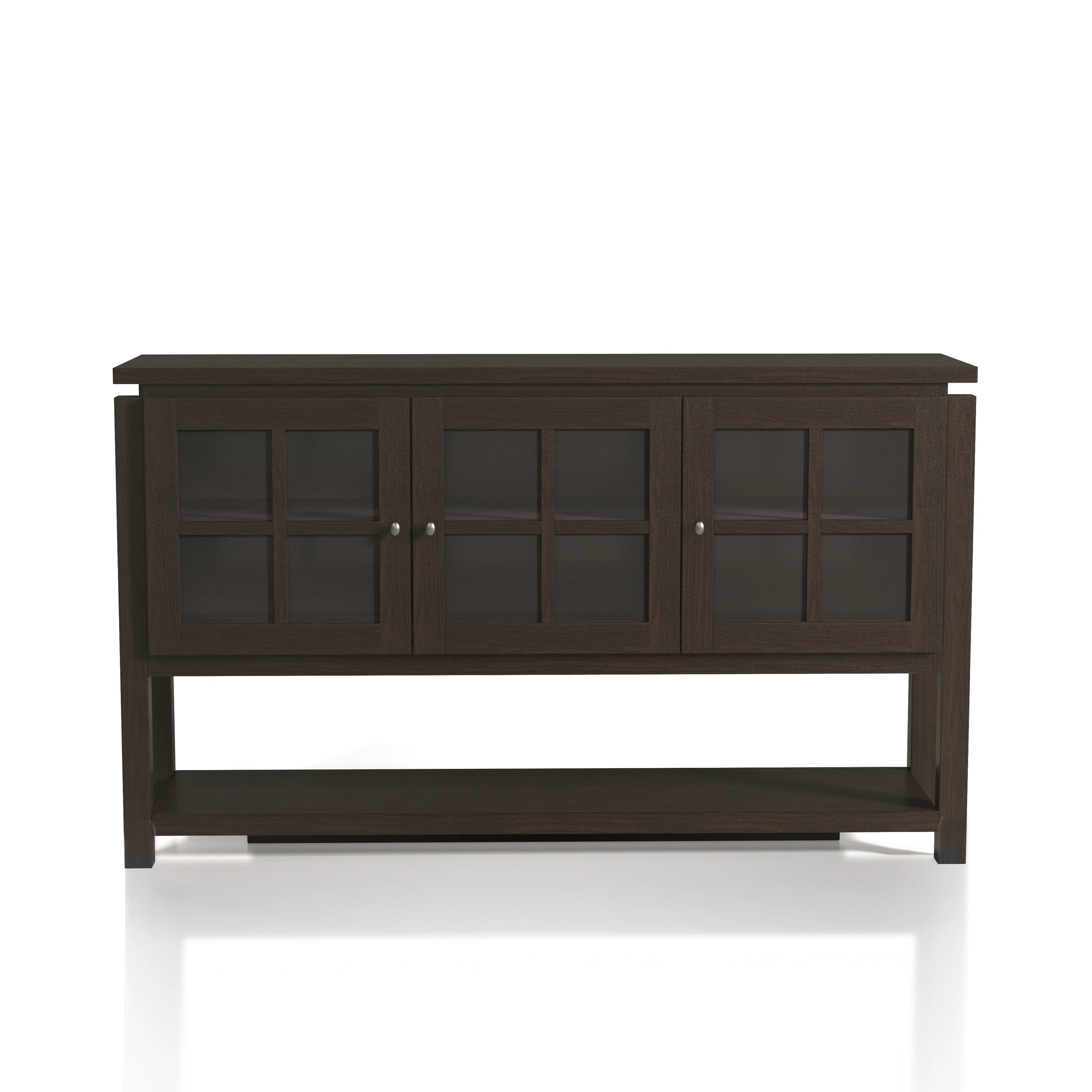 Furniture of America  Wins Modern Farmhouse 5-shelf Buffet Table Walnut 59