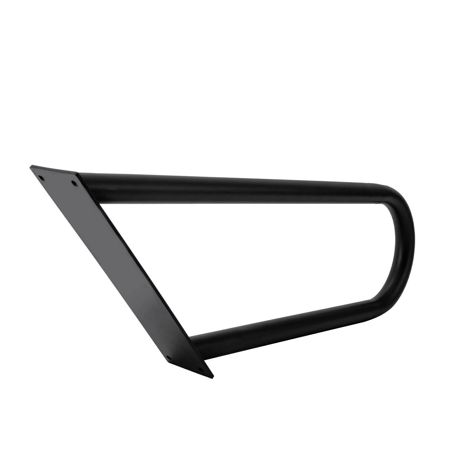 U-Shape Non-Slip Metal Step Stairs - Wall Mounted Pipe Handrails Black