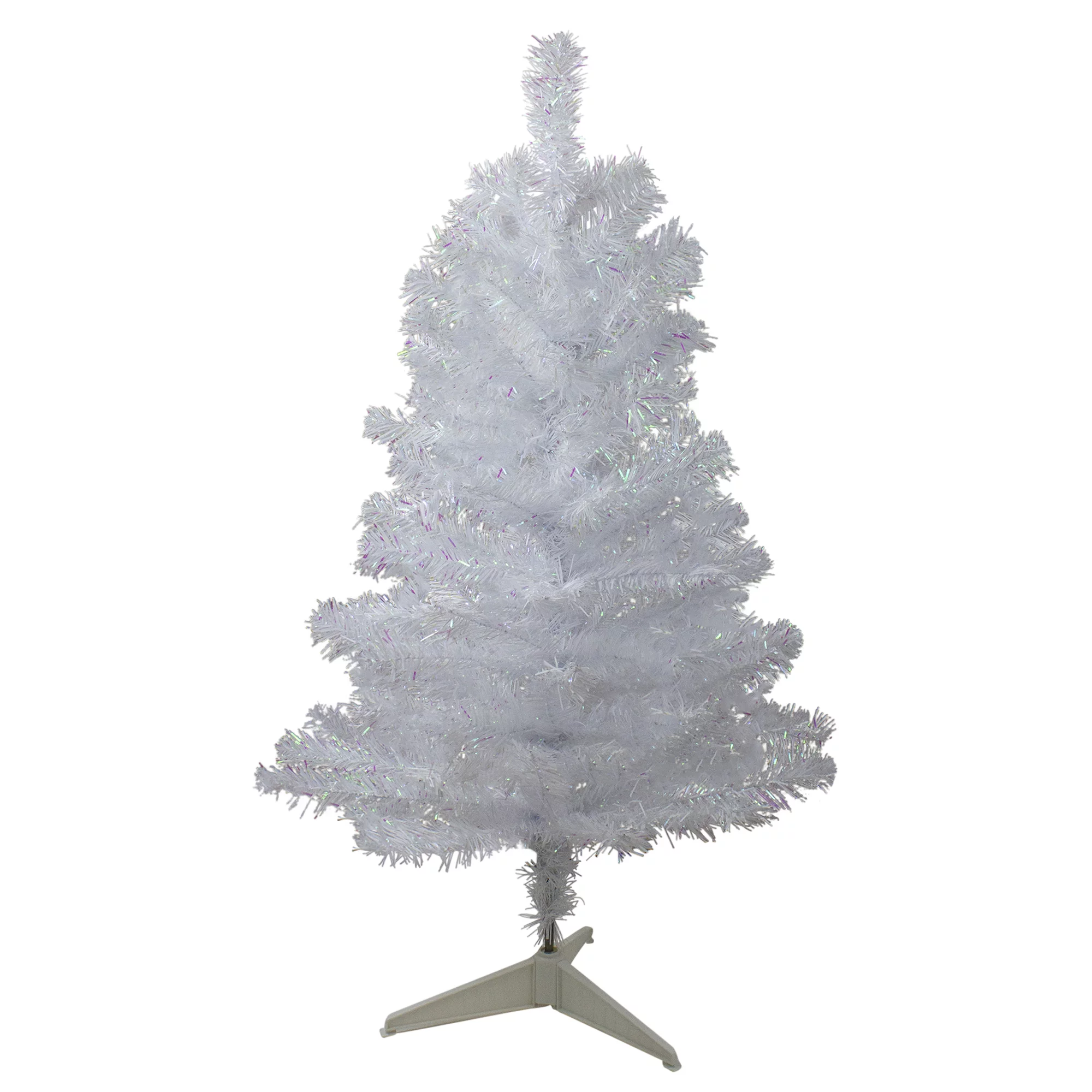 White Iridescent Pine Artificial Christmas Tree - Unlit 3 Foot