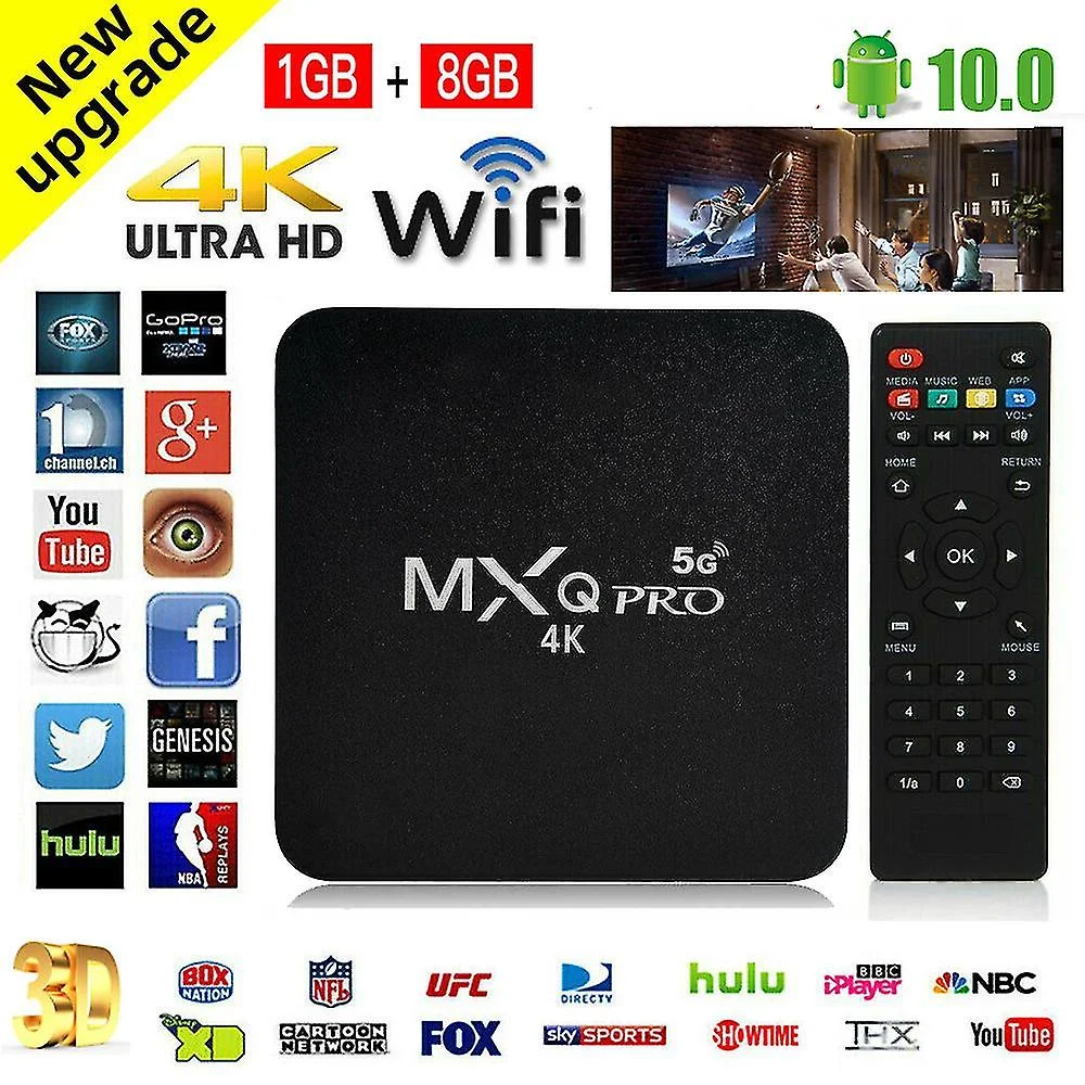 Uk 2023 New X98q TV Box Android 11.0 4K UHD WiFi 16GB/8GB 5G Set Top Player HDMI