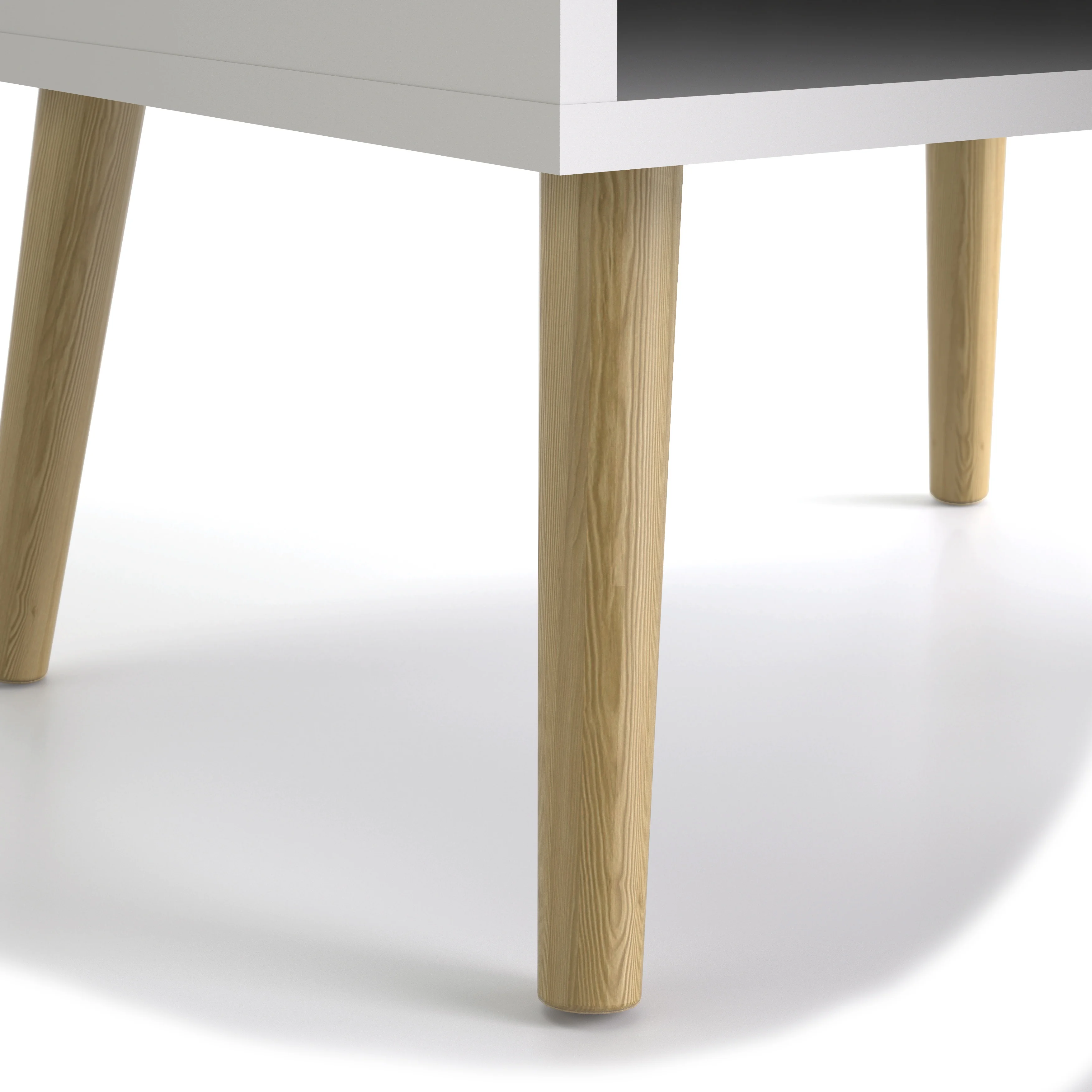 Tvilum Diana 2 Shelf and 2 Drawer Bookcase, White