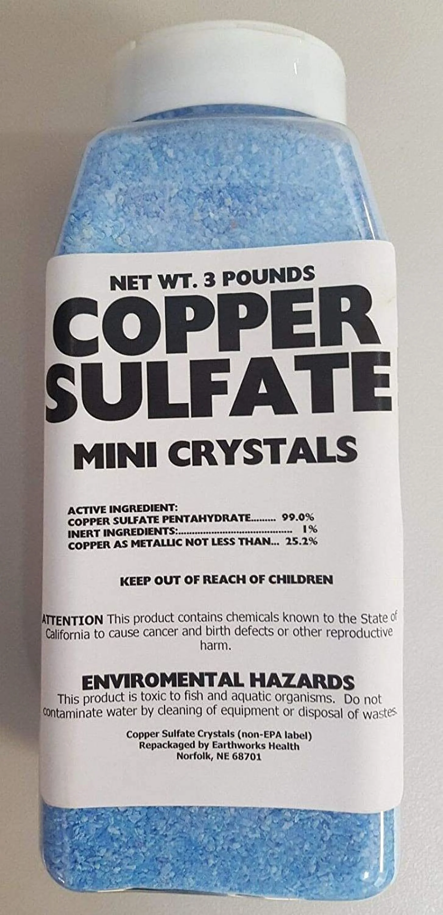 Copper Sulfate Mini Crystals 2.5lb Jar