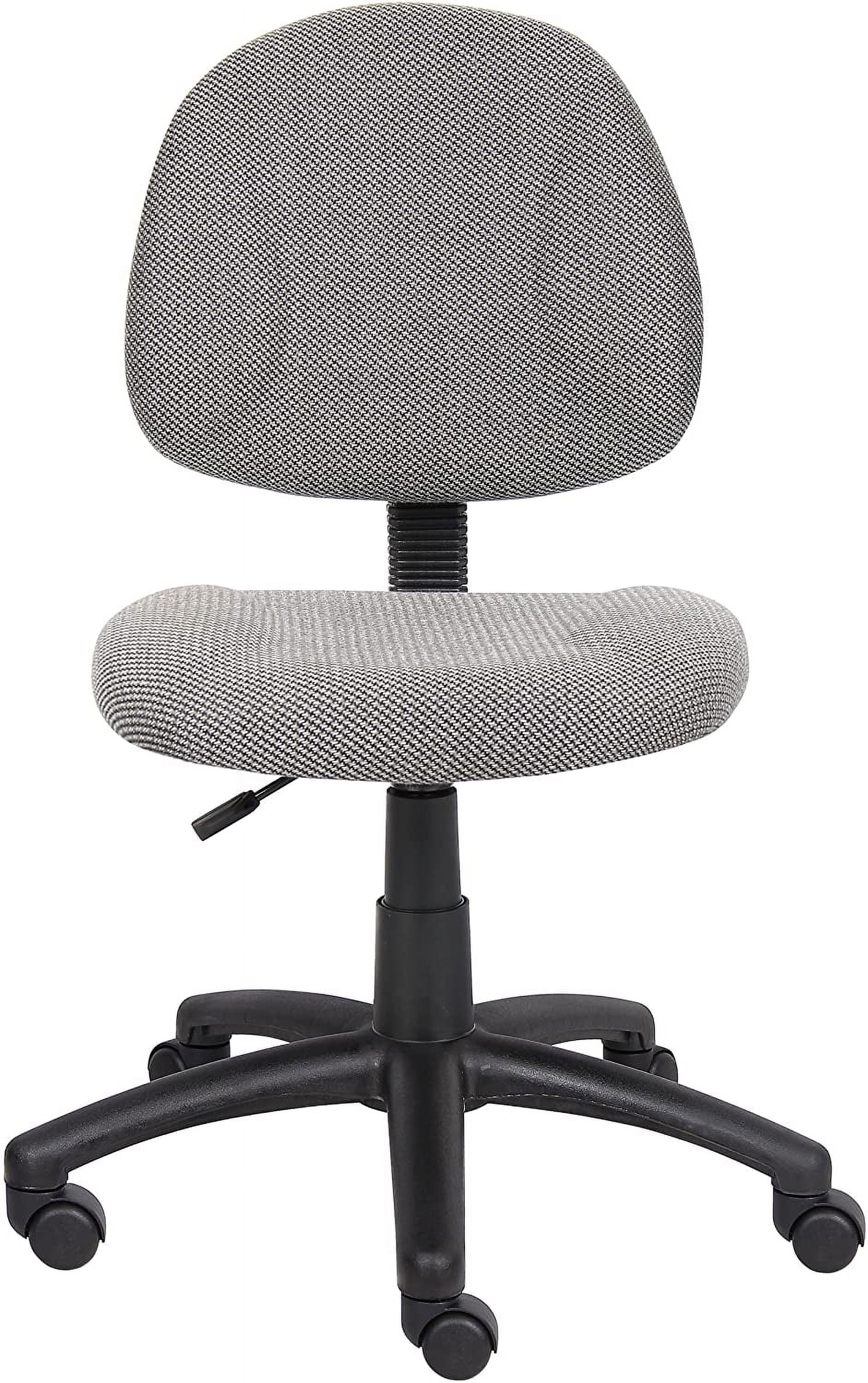 Perfect Posture Delux Fabric Task Chair without Arms in Grey