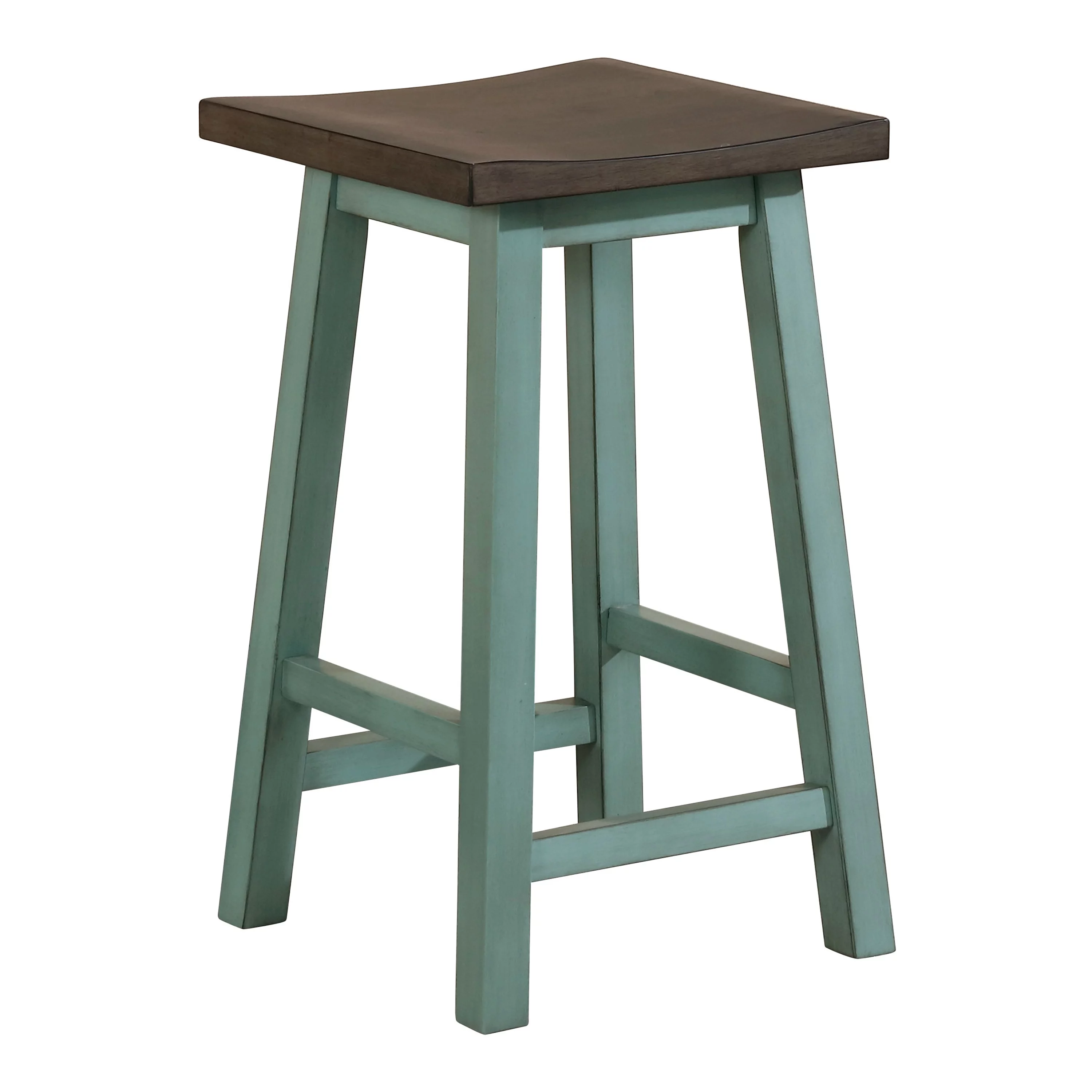 Furniture of America Tryst 3-Piece Wood Bar Set, Antique Teal and Gray