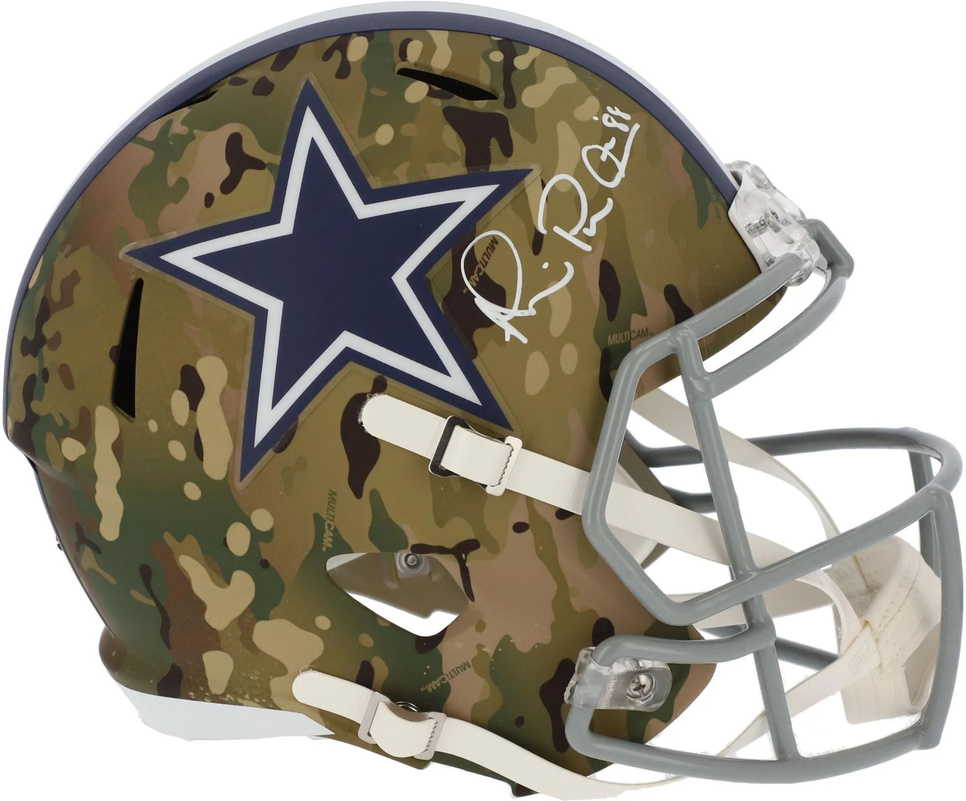 Michael Irvin Dallas Cowboys Autographed Riddell CAMO Alternate Speed Replica Helmet - Fanatics Authentic Certified