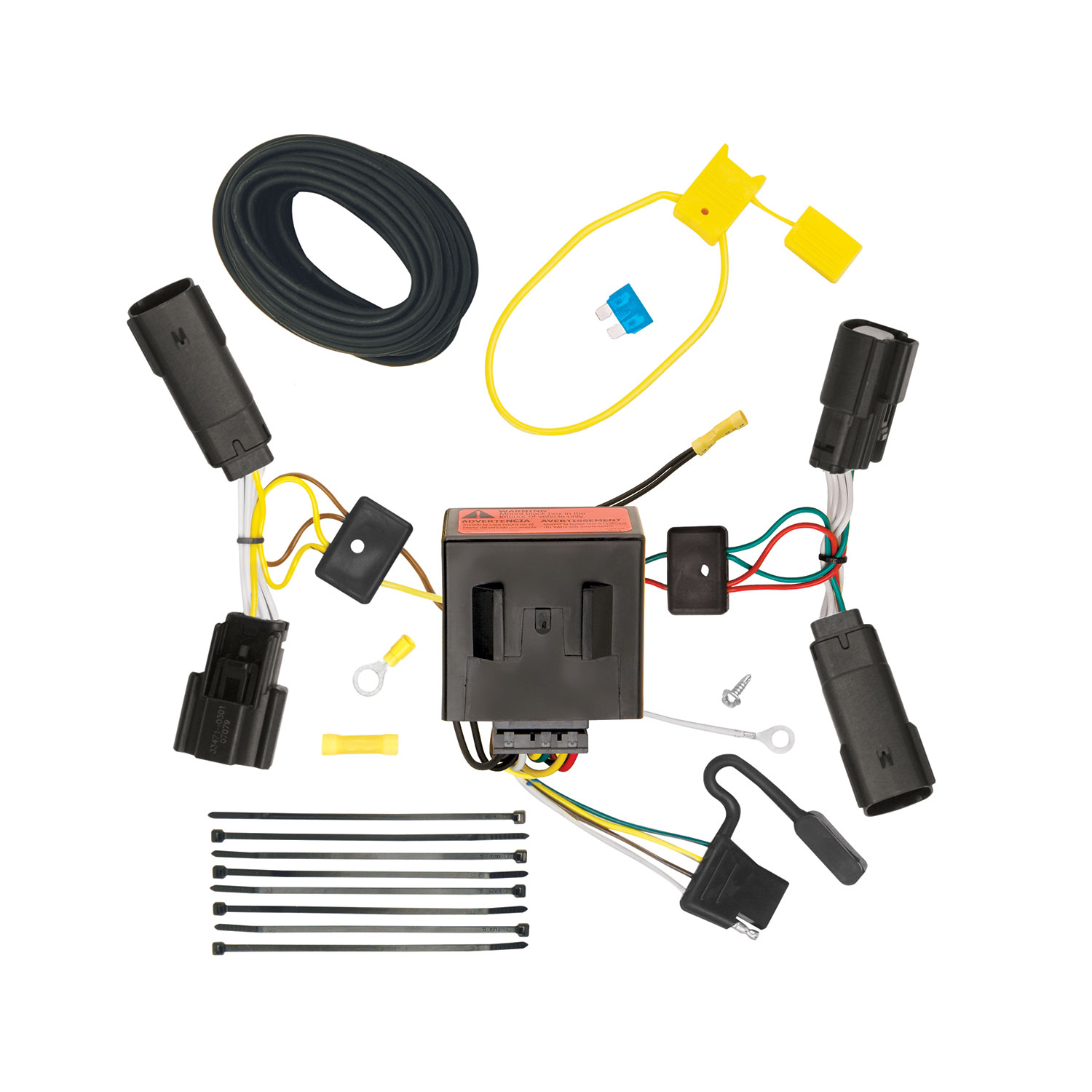 2011-2014 Ford Edge Draw-Tite Class 3 Trailer Hitch, 2 Inch Square Receiver, Black w/ Custom Fit Wiring Kit