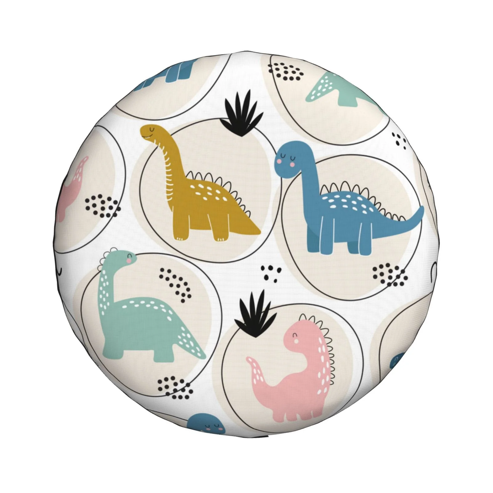 Easygdp Cute Dinosaurs Wheel Sun Guard, Spare Tire Cover,Universal Trailer Suv Truck Camper Travel,Easy To Install And Remove -17 Inch