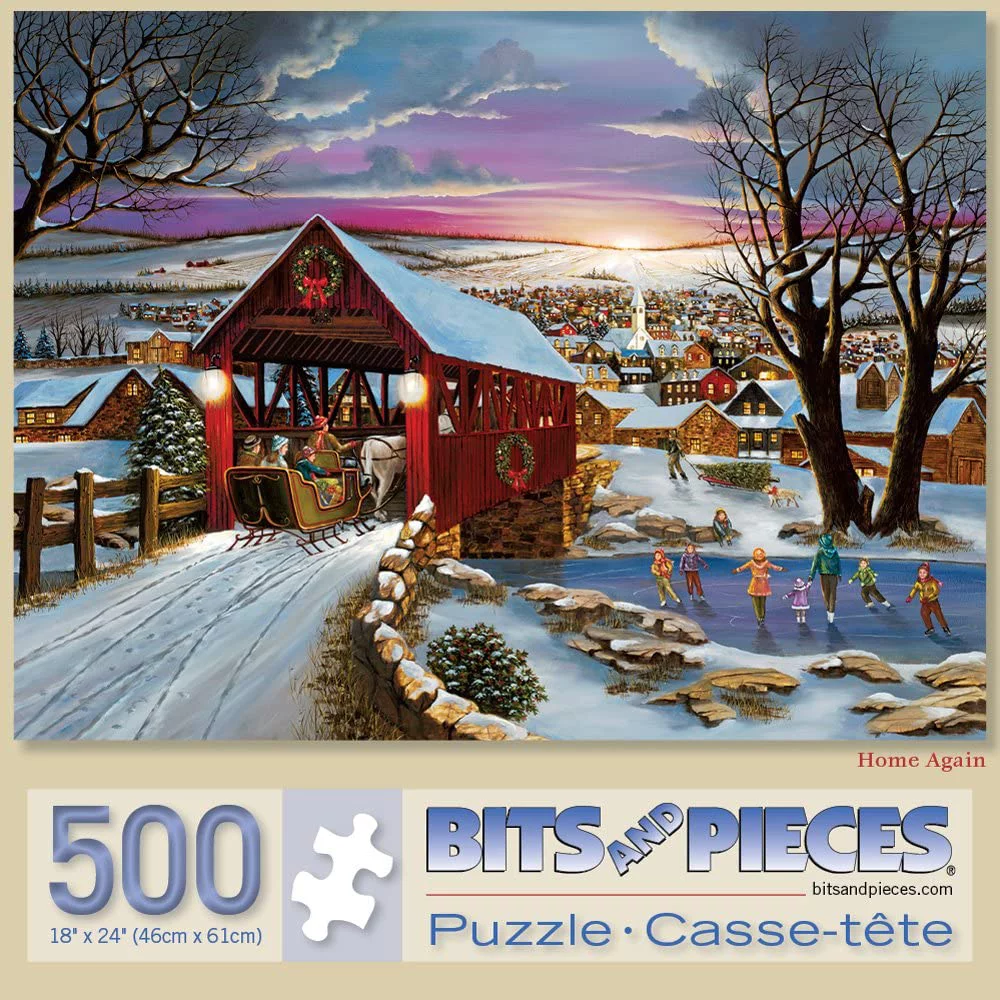 Bits and Pieces - Value Set of Two (2) 500 Piece Jigsaw Puzzles for Adults - Each Puzzle Measures 18