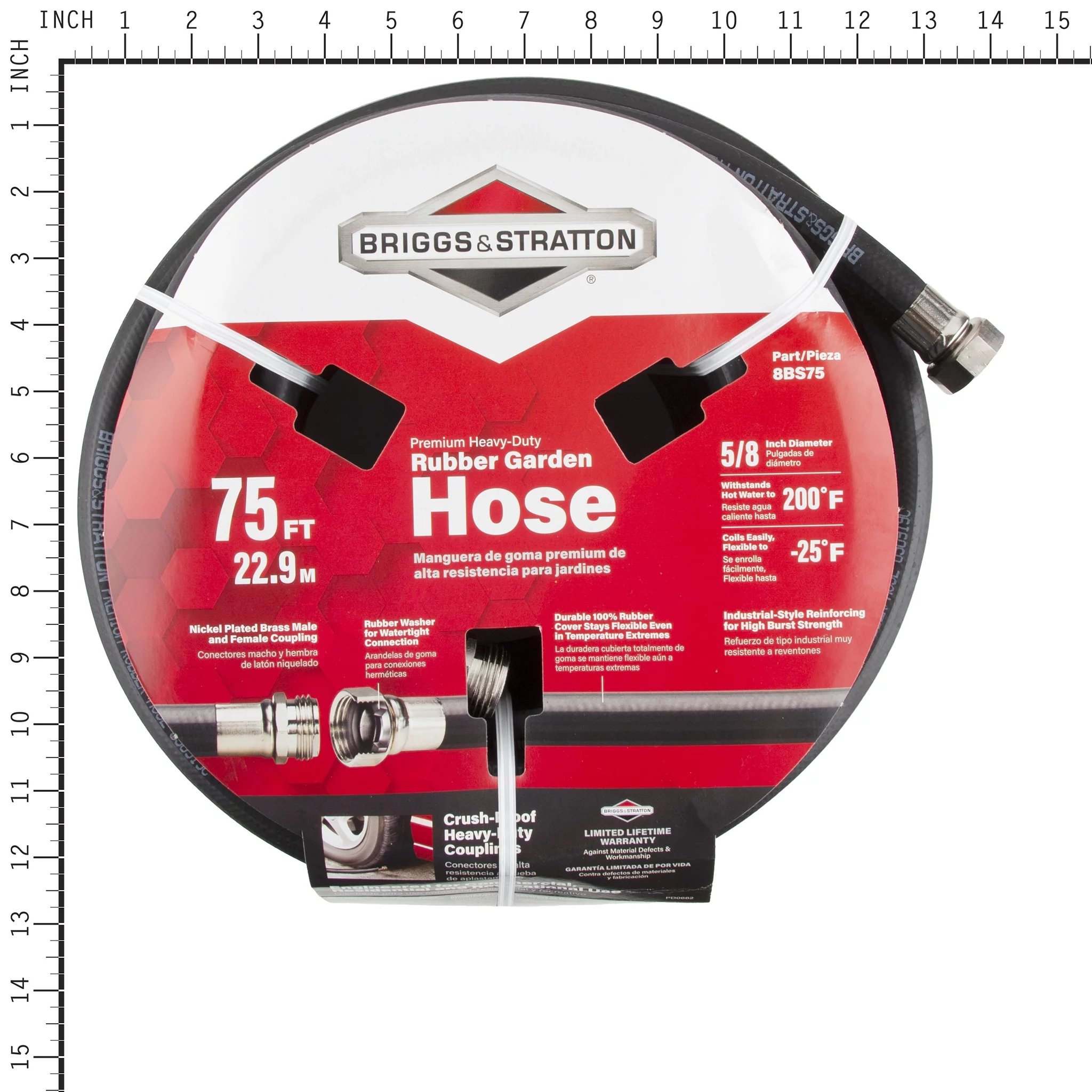 Briggs & Stratton 75' Premium Rubber Hose Part # BS-8BS75