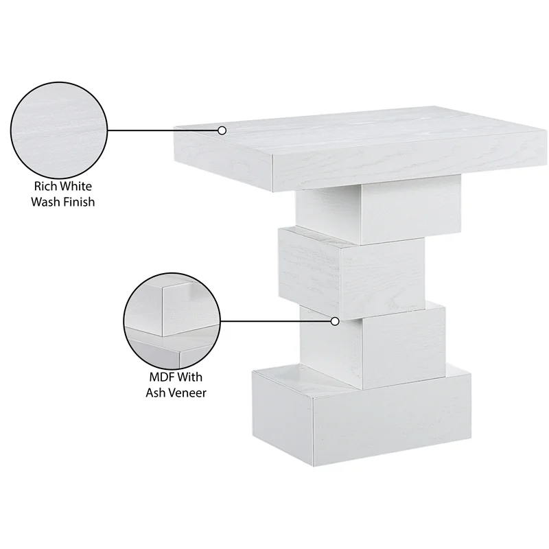 Meridian Furniture Westmount White End Table