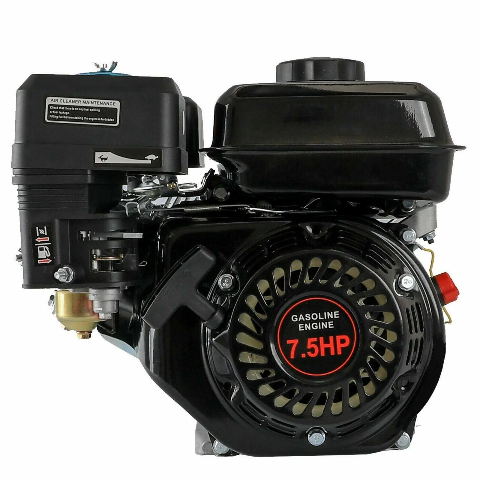 ZhdnBhnos 7.5HP 4Stroke Pull Start Gasoline Engine Horizontal Air Cooled Single Cylinder Motor for Honda GX160