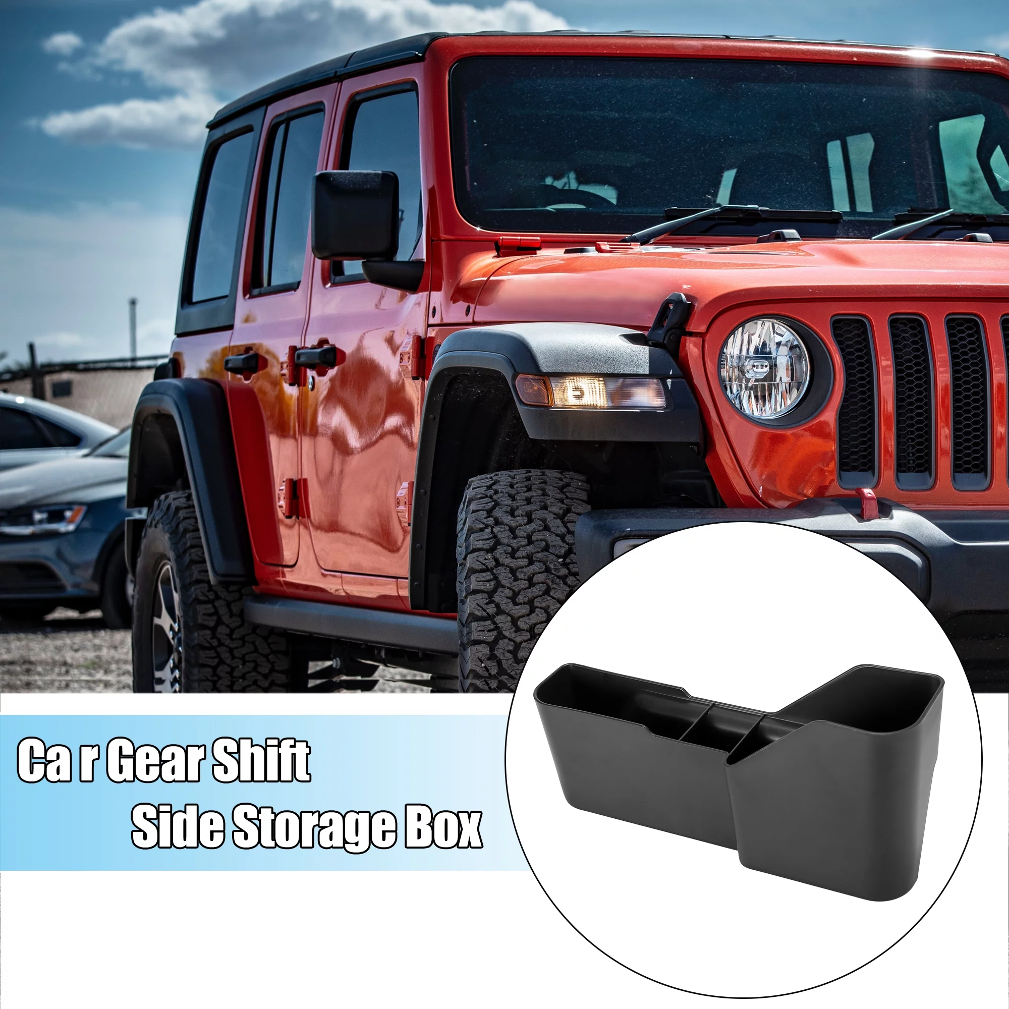 Vehicle Gear Shift Side Storage Box Console Seat Side Organizer for Jeep Wrangler TJ 1997-2007