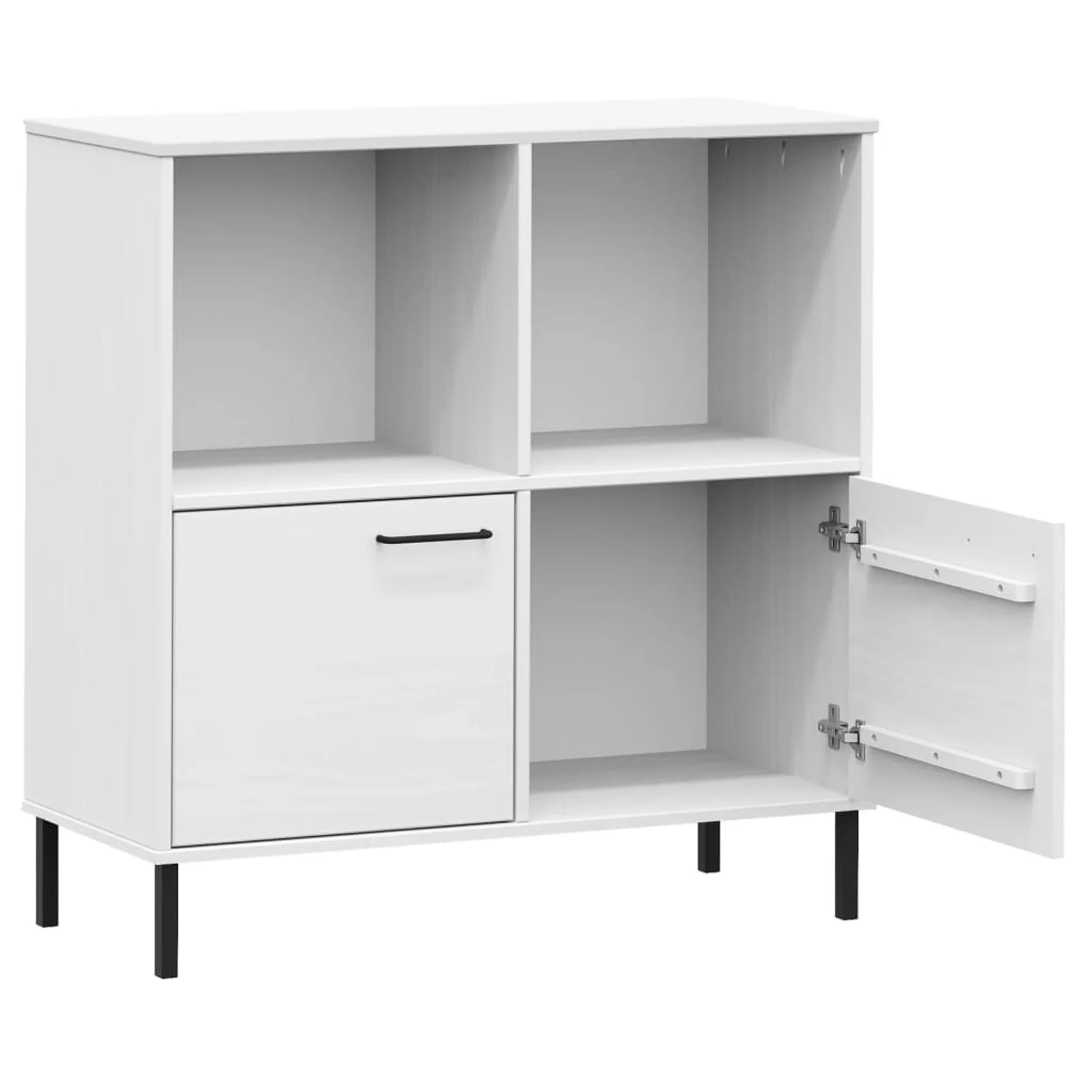 Andoer Bookcase with Metal Legs White 35.4