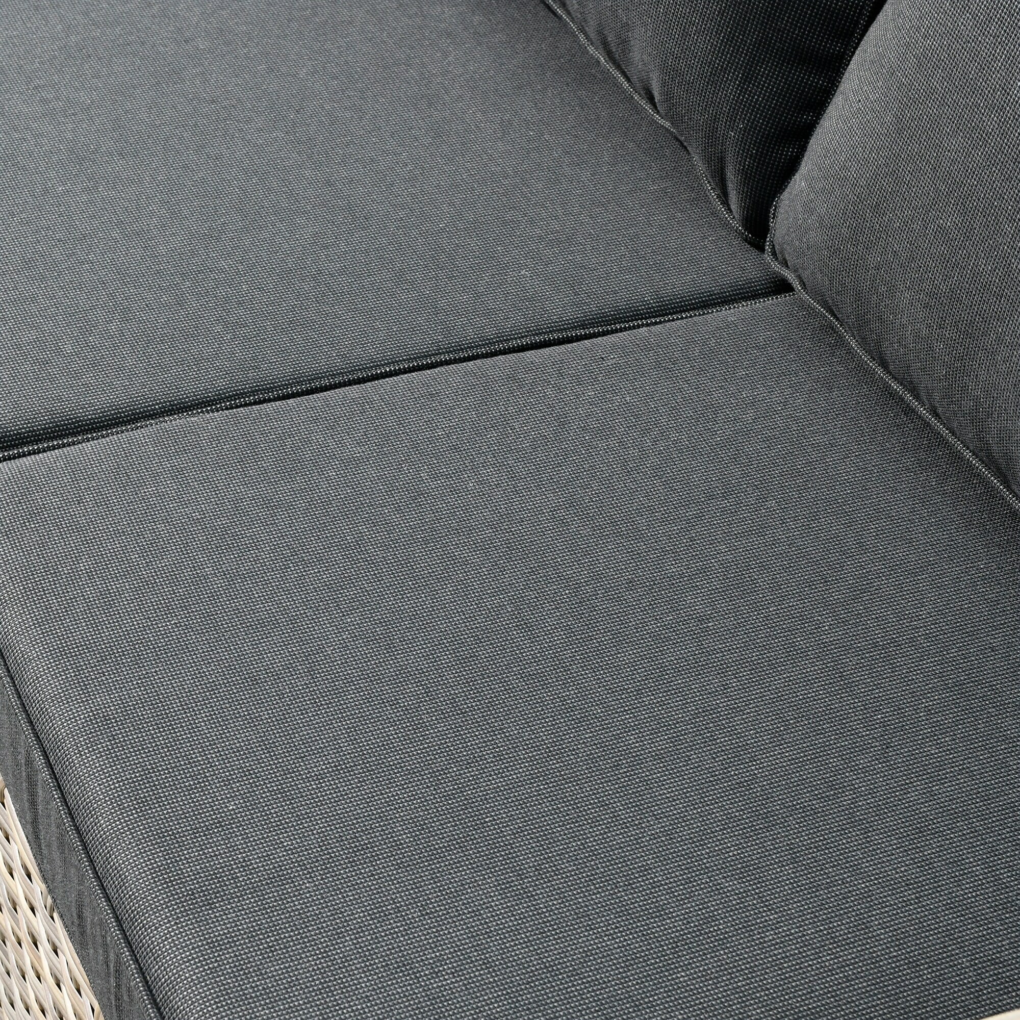 OVIOS  3-piece Pet-Friendly Patio Furniture Swivel Chairs Wicker Set Black