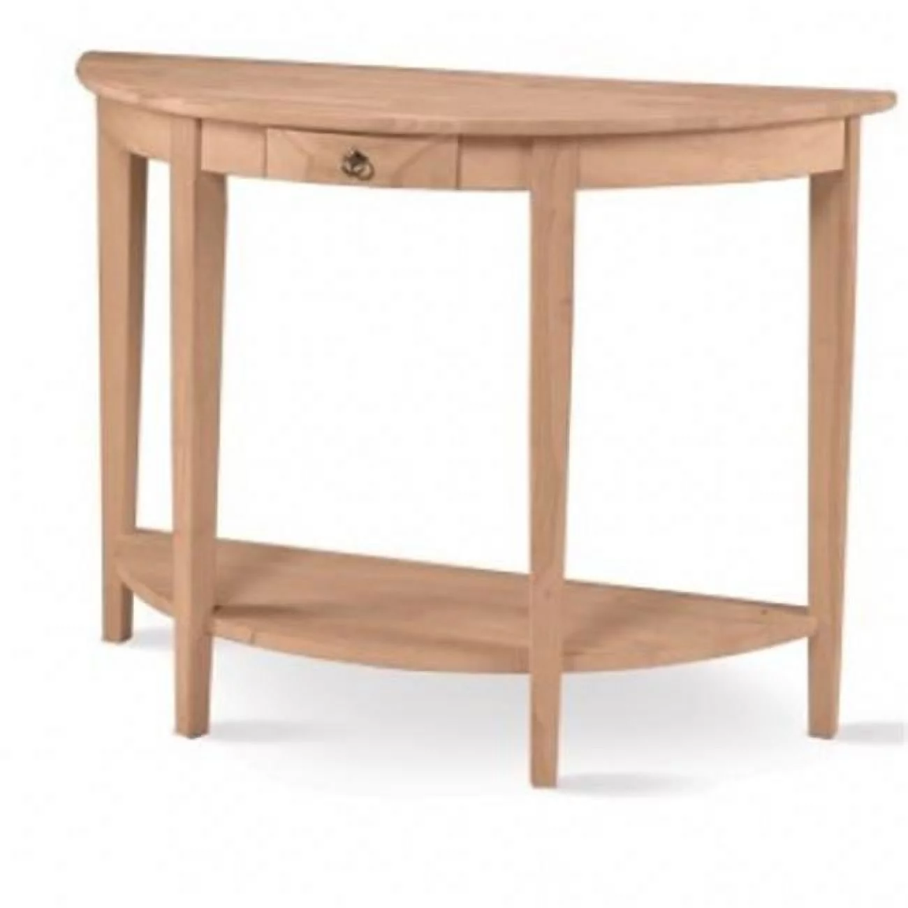 Concept International Intenational Concepts OT-1643HD Half Moon Console Table Unfiinished