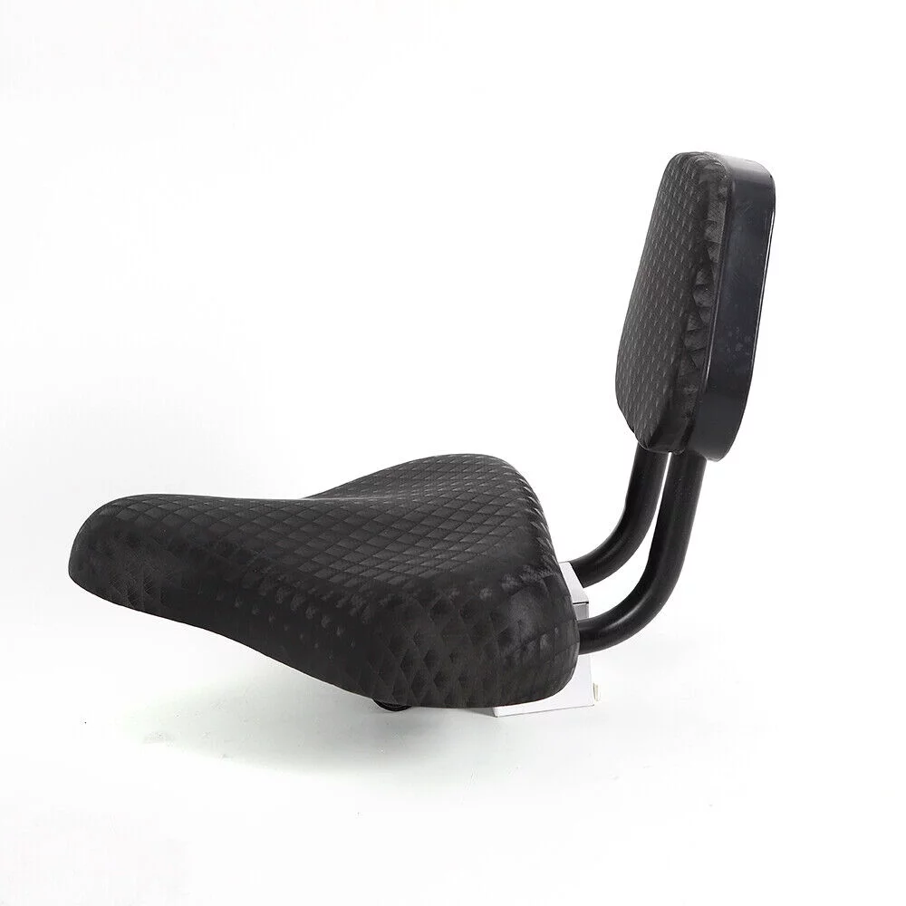 Miumaeov Soft Bicycle Saddle Bike Seat Tricycle Saddle Seat PU Cushion Pad with Back