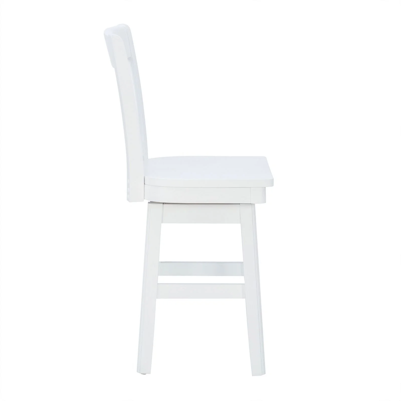 Pemberly Row Solid Beechwood Slat Back Swivel 24