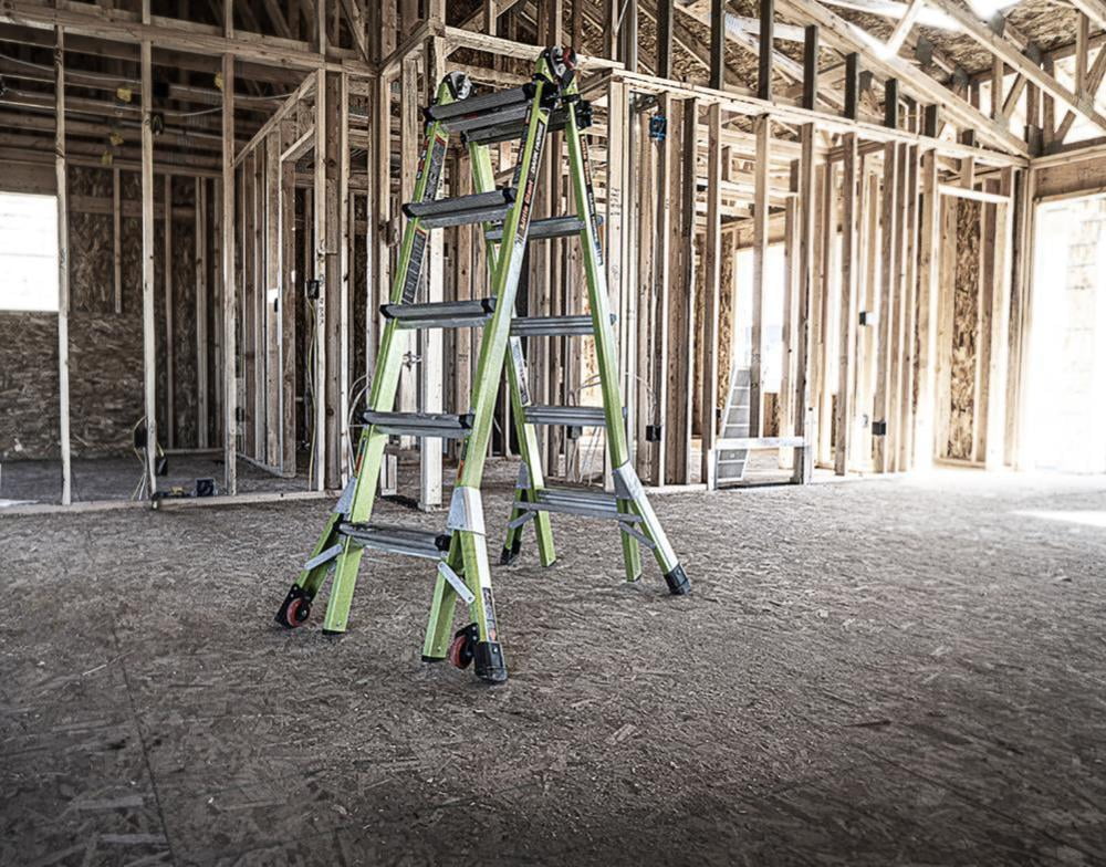 Little Giant Ladders Ladder,Fiberglass,5 to 9 ft H,300 lb Cap 16122-001