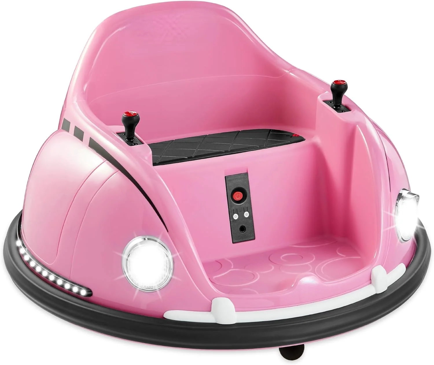 6V Electric Kids Ride On Bumpin Bumper Car, 1.5-6 Years Old, Parent Remote Control, 360 Degree Spin, Lights, Sounds - Pink