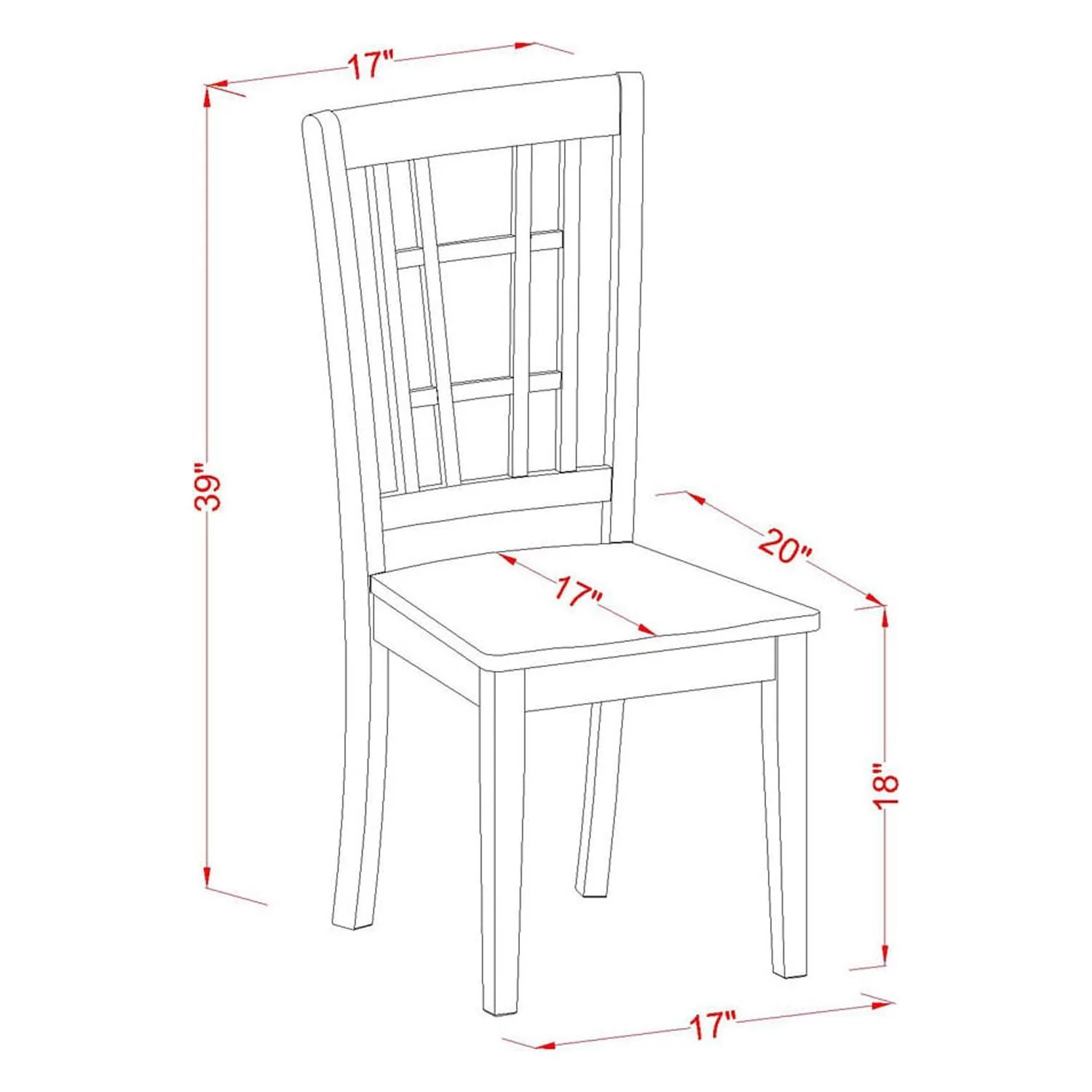 East West Furniture Weston 5-piece Wood Dinette Table Set in Buttermilk/Cherry