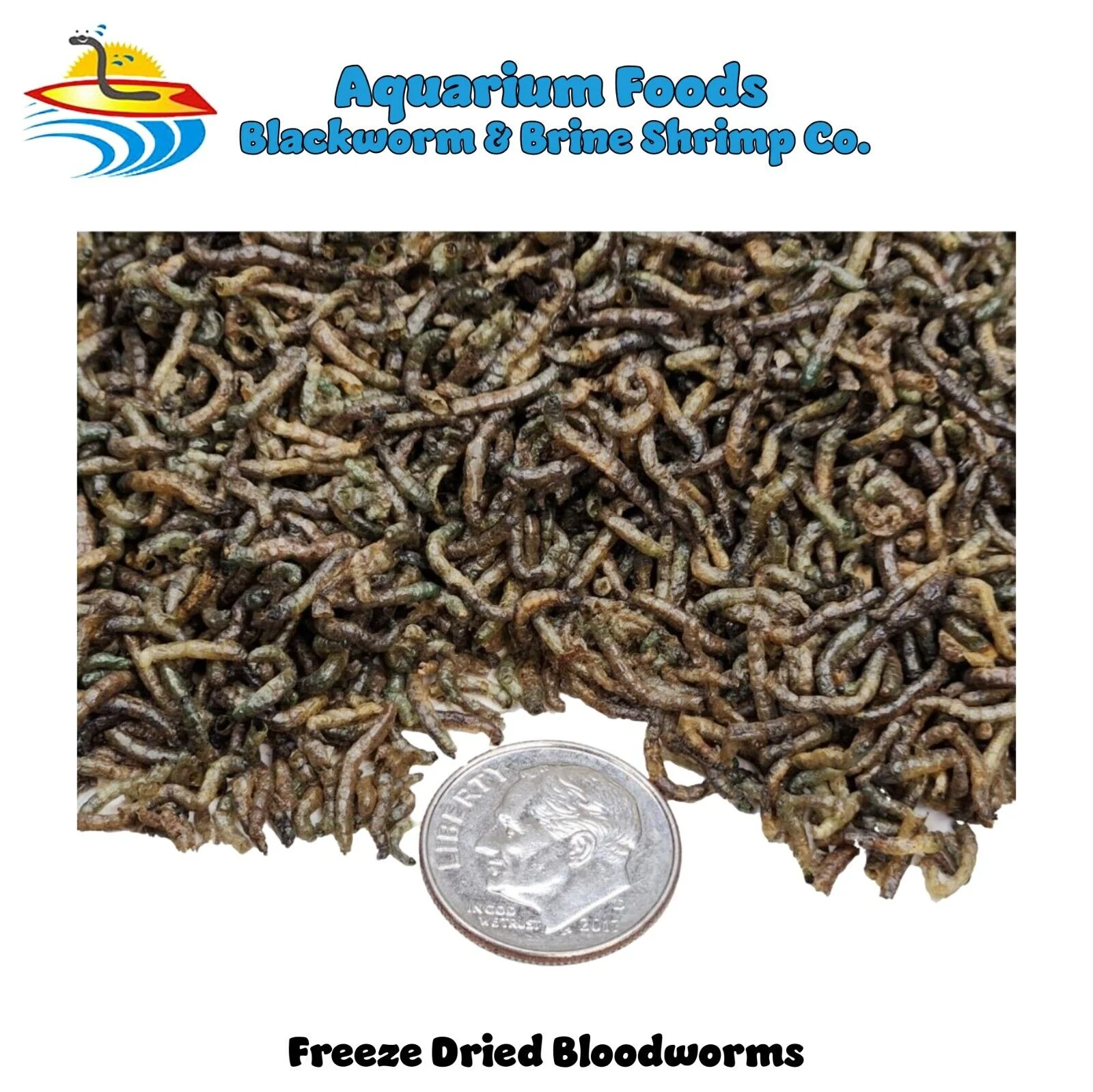 Freeze Dried Bloodworms - For Turtles, Reptiles, Chickens, Birds, Large Fish...4oz