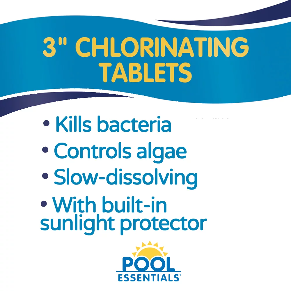 Pool Essentials 3-Inch Chlorine Tablets for Swimming Pools, 10 lbs