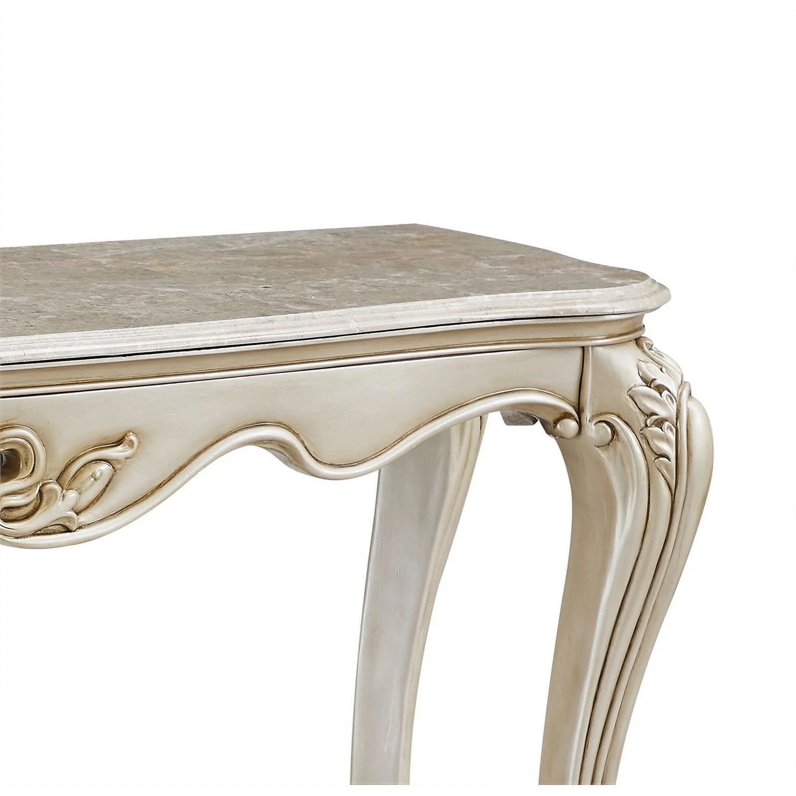 New Classic Furniture Monique Rectangular Wood Console Table in Champagne Gold