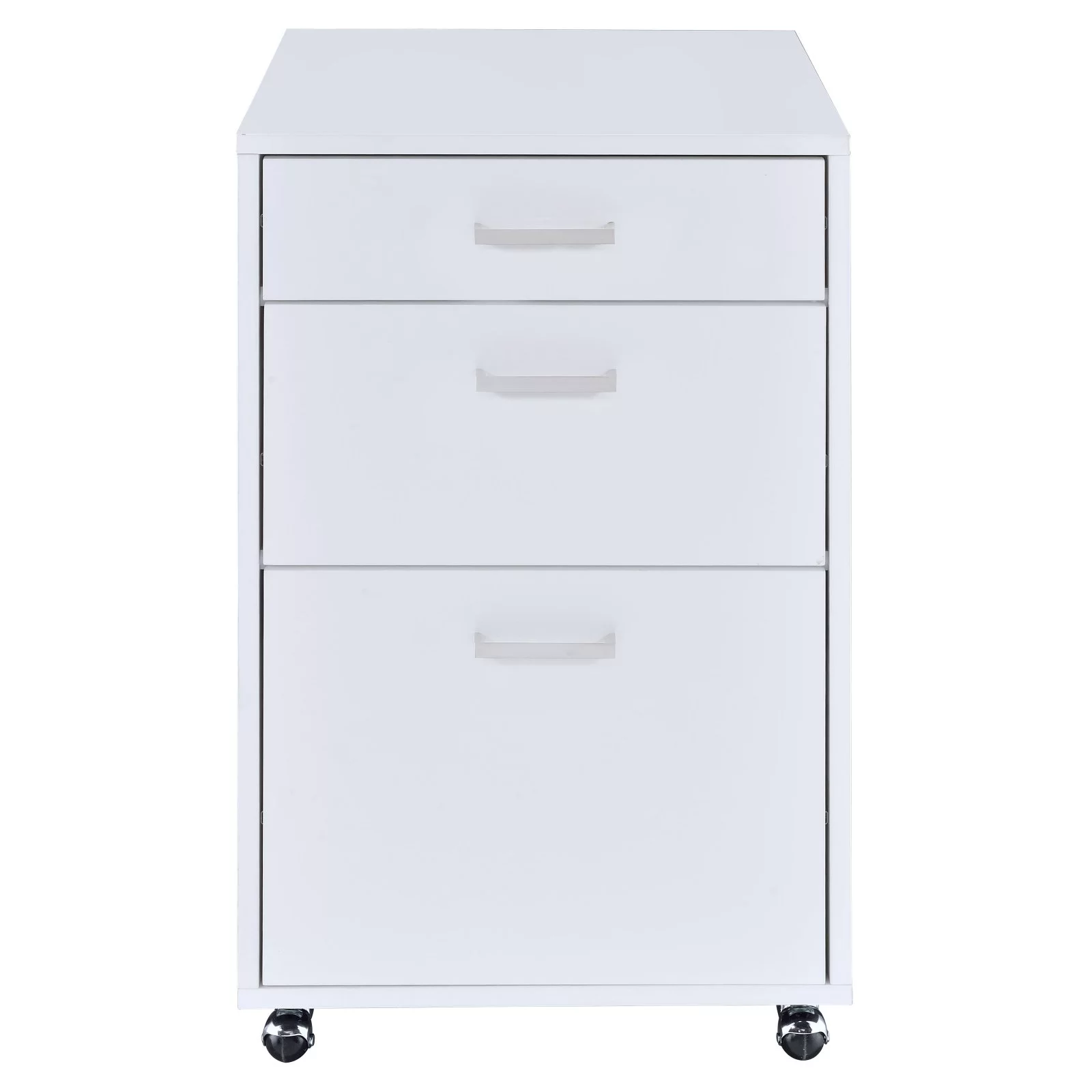 ACME Coleen Rectangular 3-Drawer Mobile File Cabinet in Glossy Black Wood