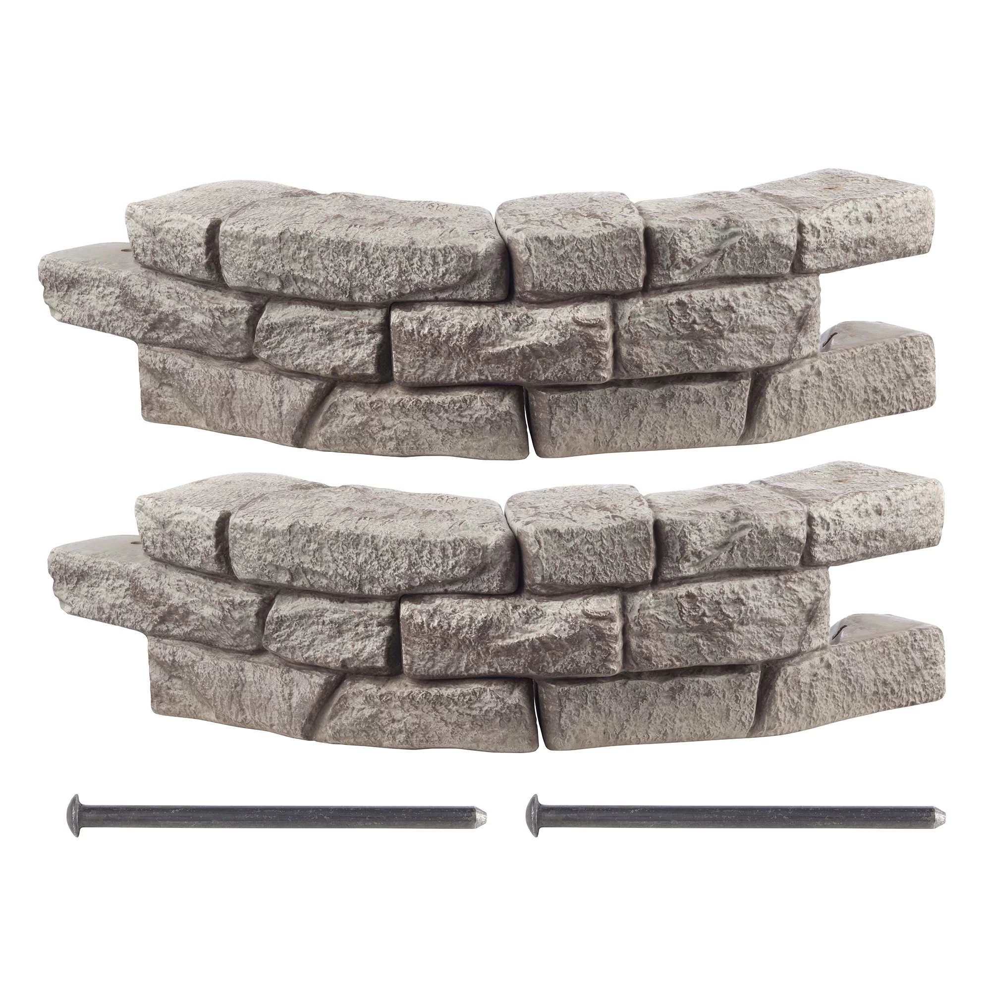 RTS Home Accents Rock Lock Interlocking Border Curved with 18