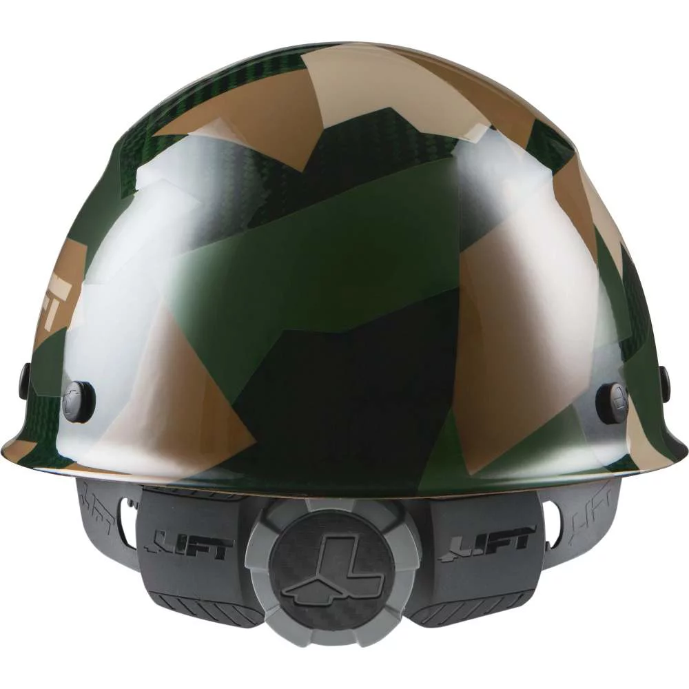 Lift Safety Hard Hat Dax Jungle Camo Carbon Fiber Cap Style