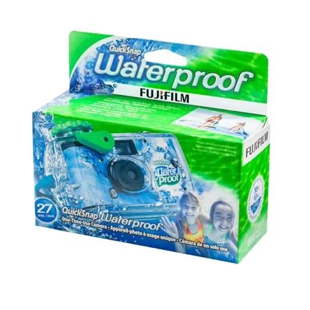 2-PACK QuickSnap 800 Waterproof 35mm One-Time-Use Disposable Camera, 27 Exposures with Panasonic Floating Camera Strap