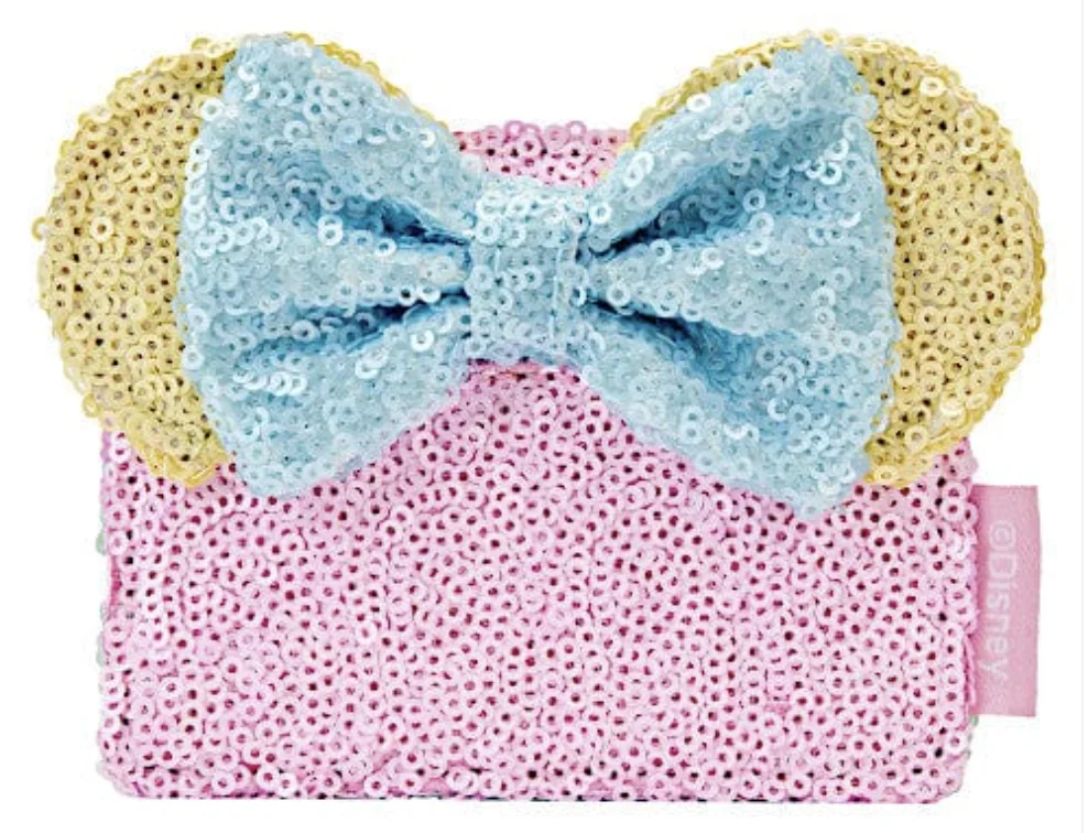 Loungefly Disney Minnie Mouse Pastel Sequin Wallet/Card Holder