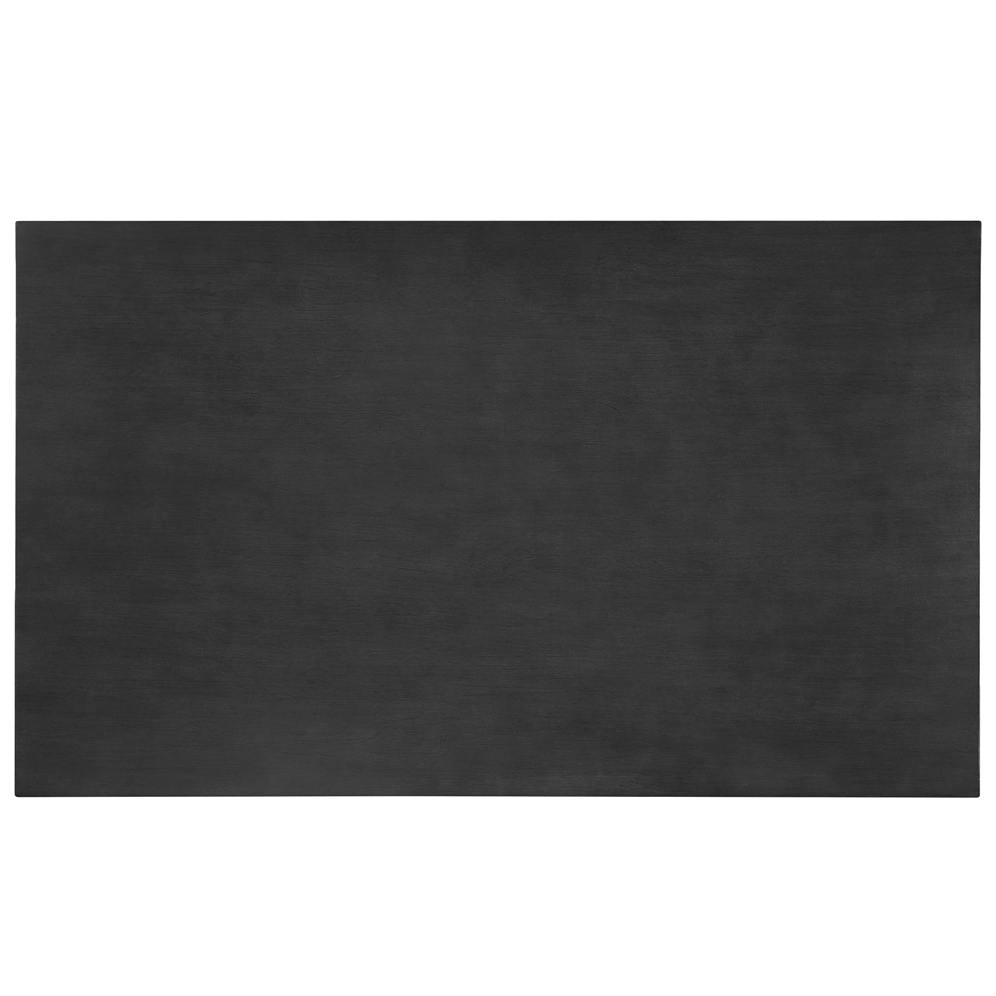 -Piece Dining Table Set with 4 Trestle Base and 6 Upholstered Chairs, Black