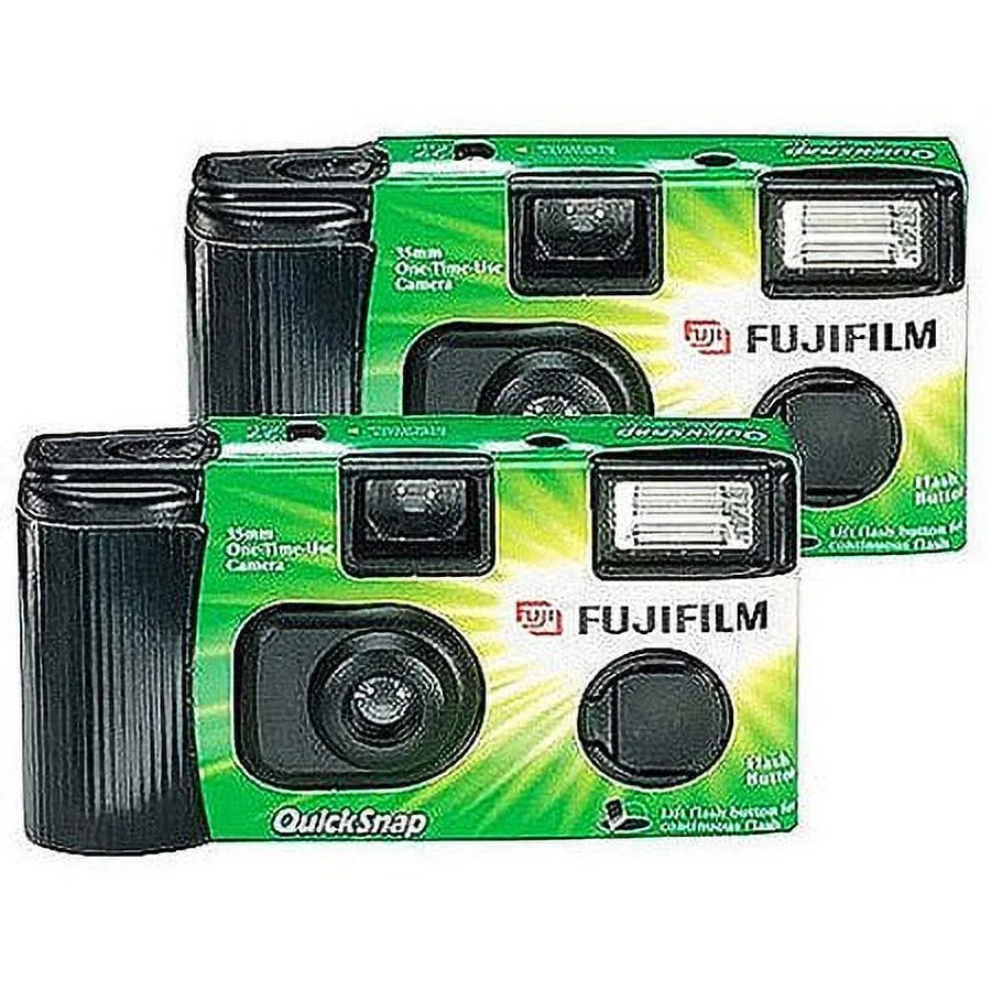 2 Pack Fujifilm Quicksnap Flash 400 Single-Use Camera With Flash