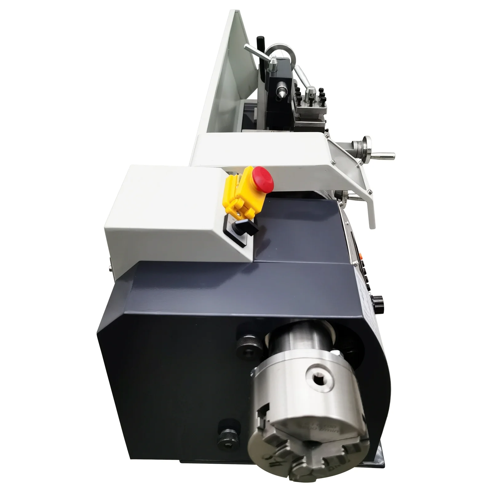 RC-210E Double Head Double Chuck Electronic Pulse Precision Metal Bench Lathe 8