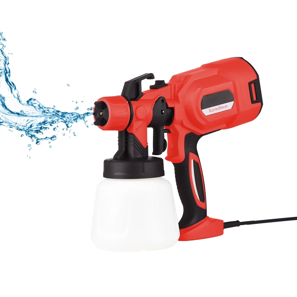 OWSOO Paint Sprayer 800W High  3 Copper Nozzles 3 Spray Patterns 900ml Container